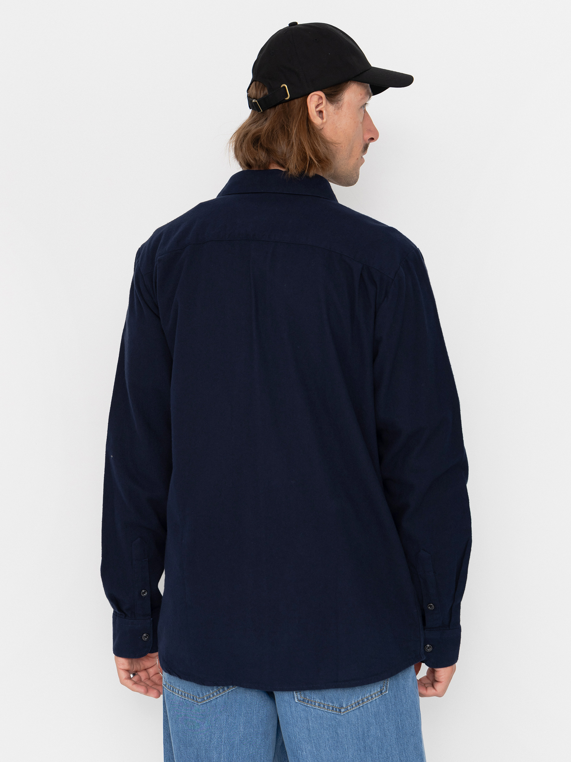Volcom Caden Solid Ls Hemd (marine)