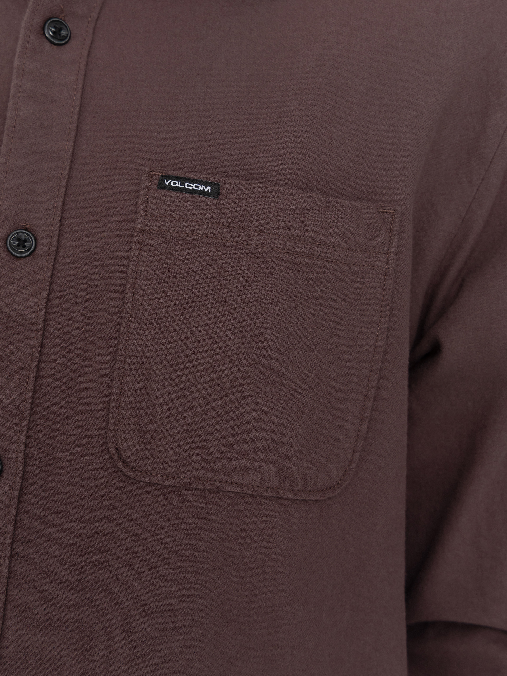 Volcom Caden Solid Ls Hemd (raisin)