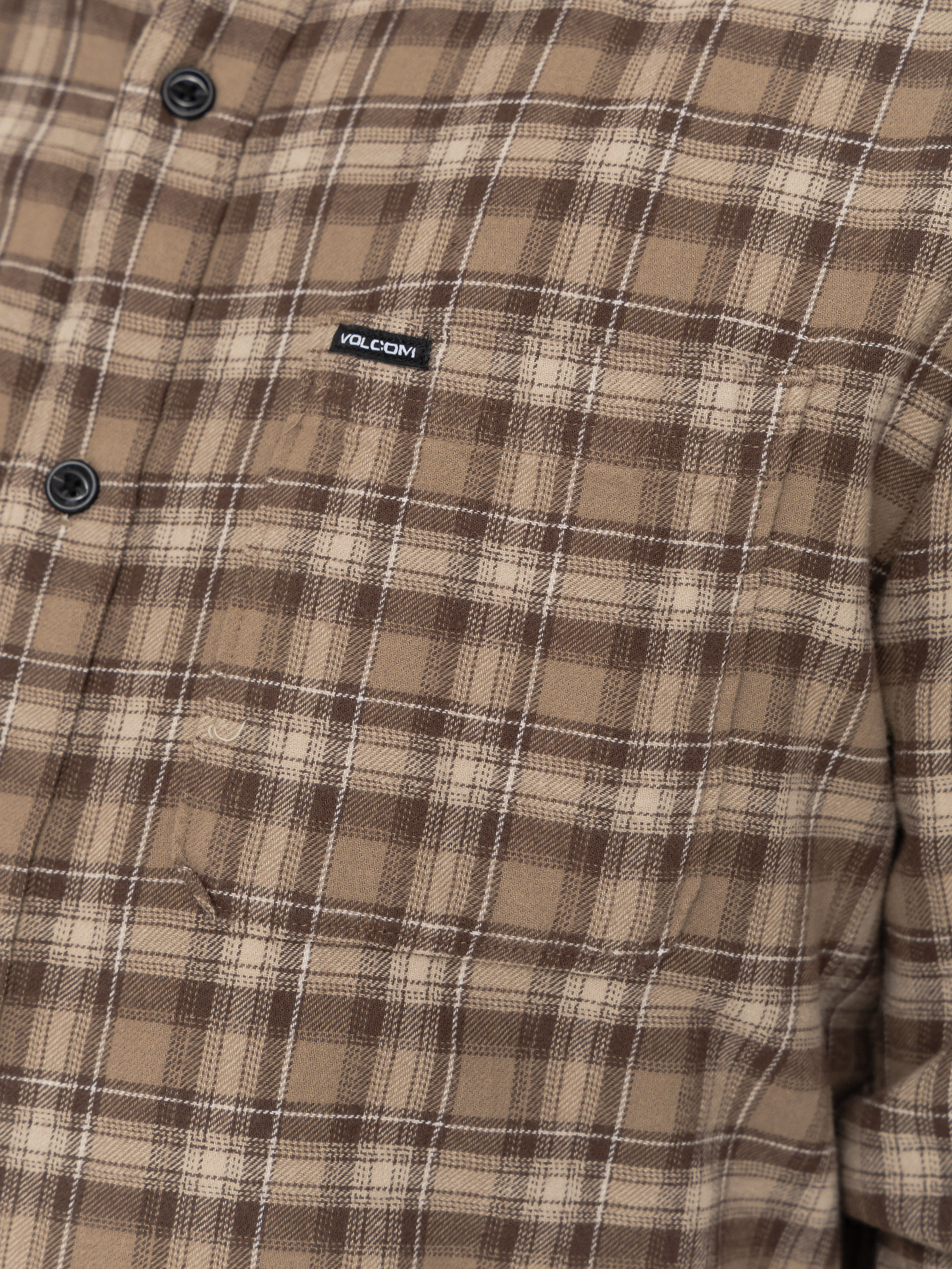 Volcom Caden Plaid Ls Shirt (light khaki)
