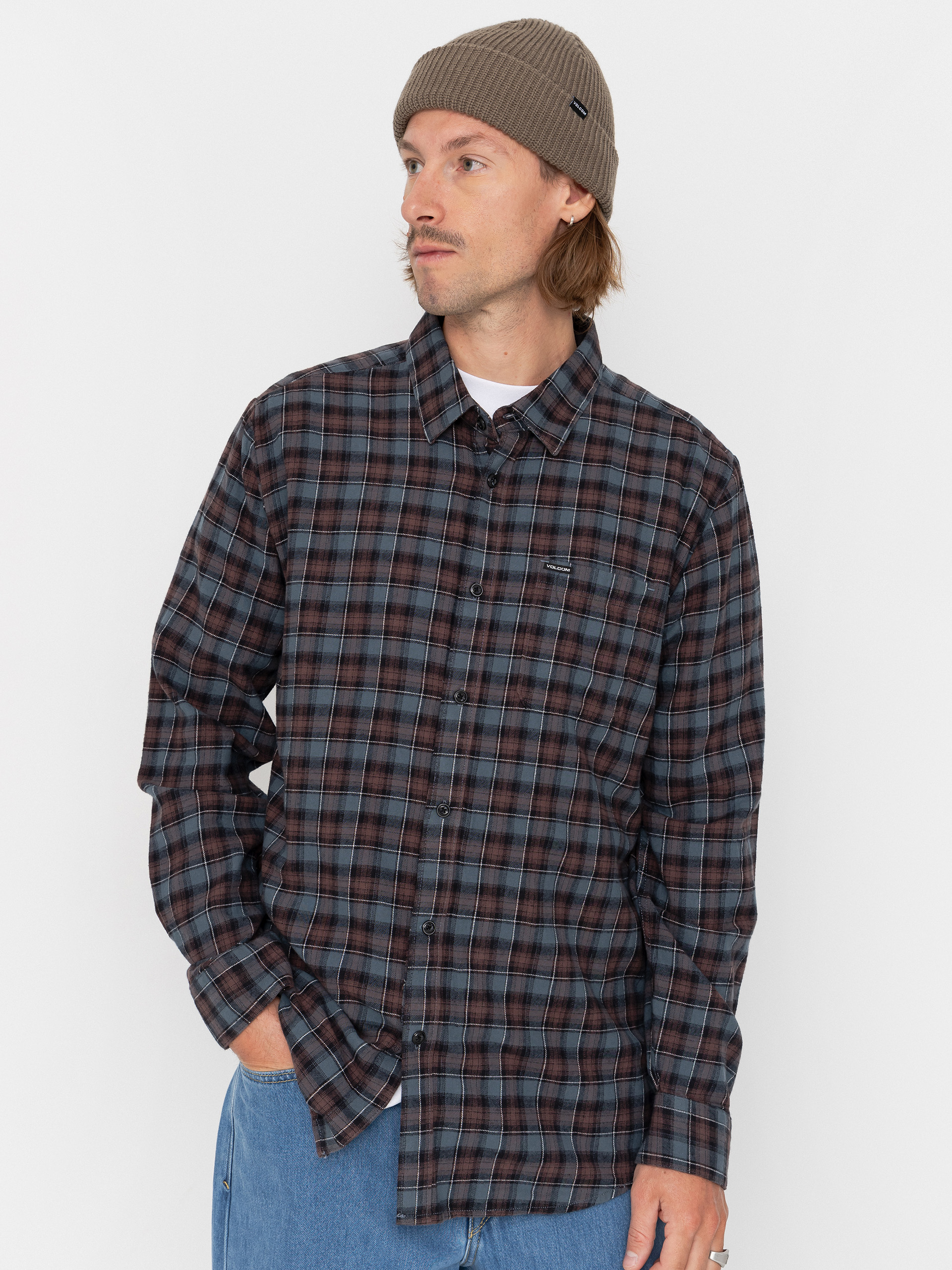 Volcom Caden Plaid Ls Hemd (raisin)
