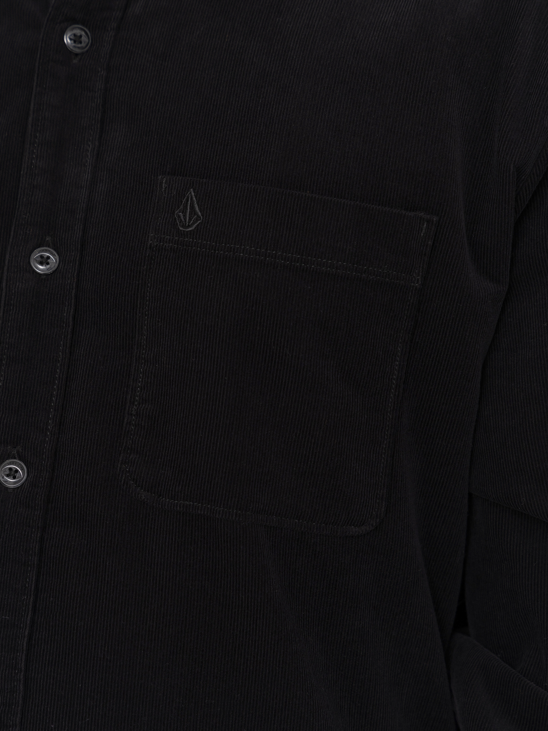Volcom Zander Cord Ls Hemd (black combo)