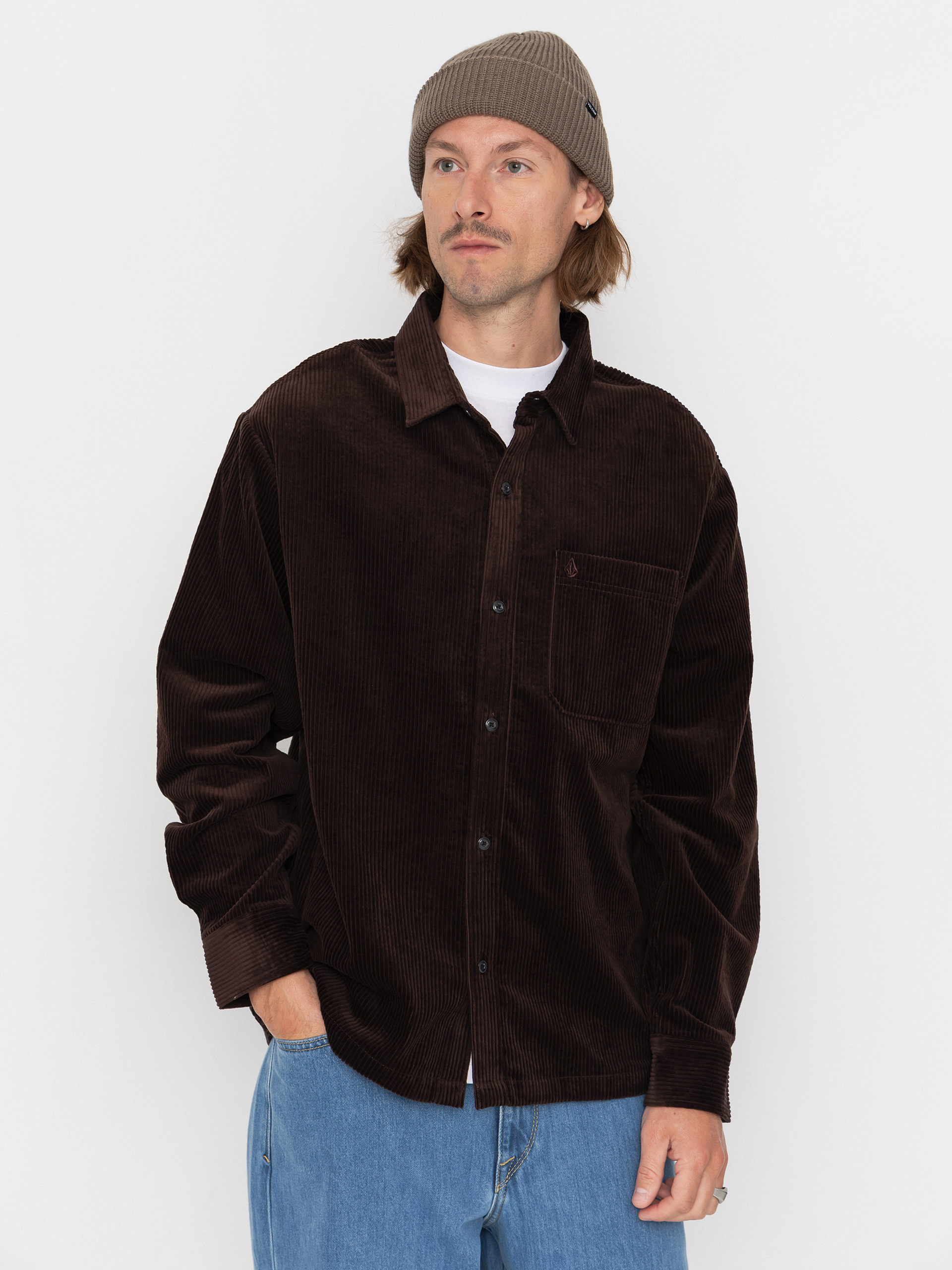 Volcom Fostered II Cord Ls Hemd (cacao)