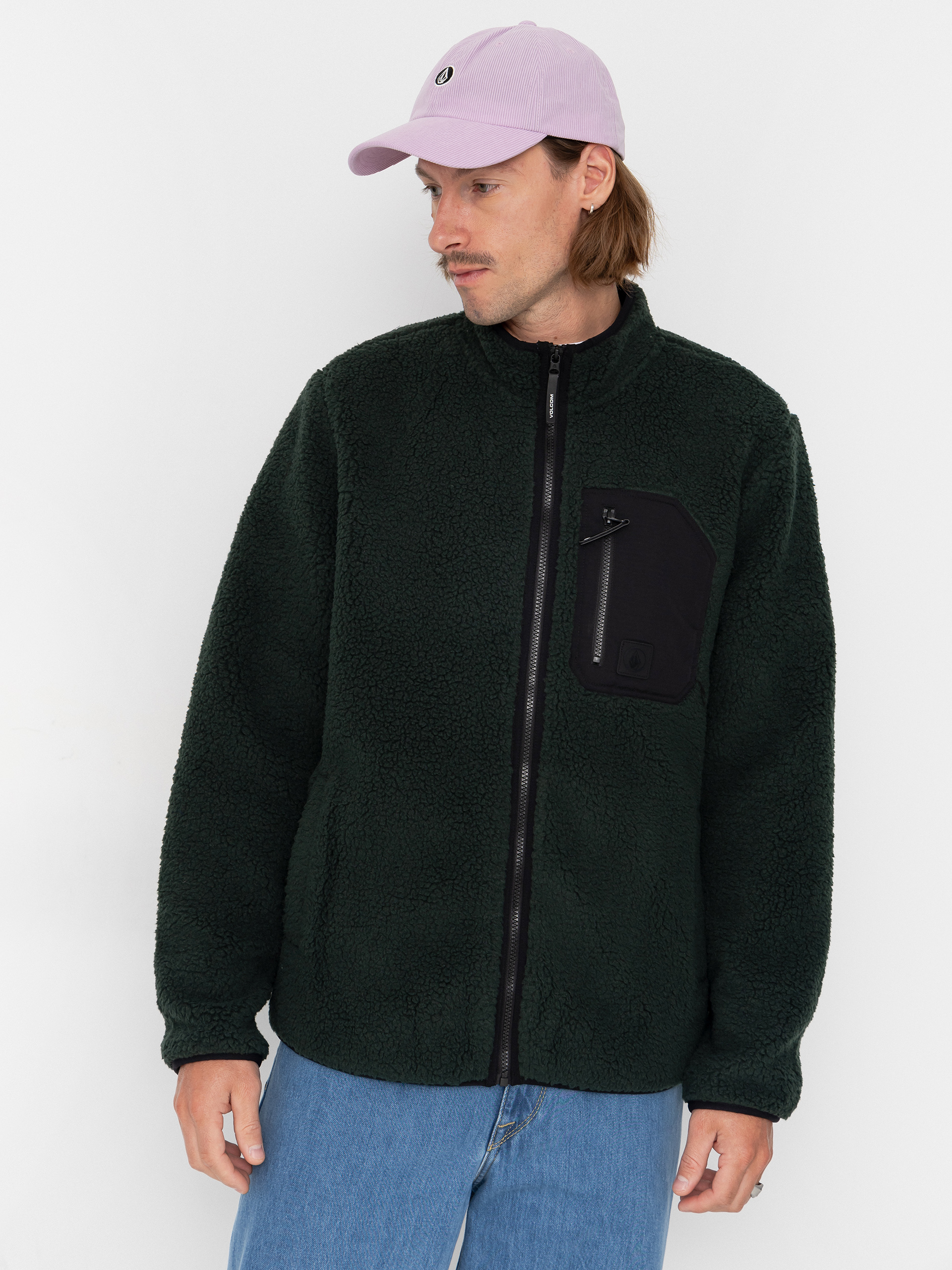 Volcom Muzzer Fuzzar Zip Sweatshirt (scarab)