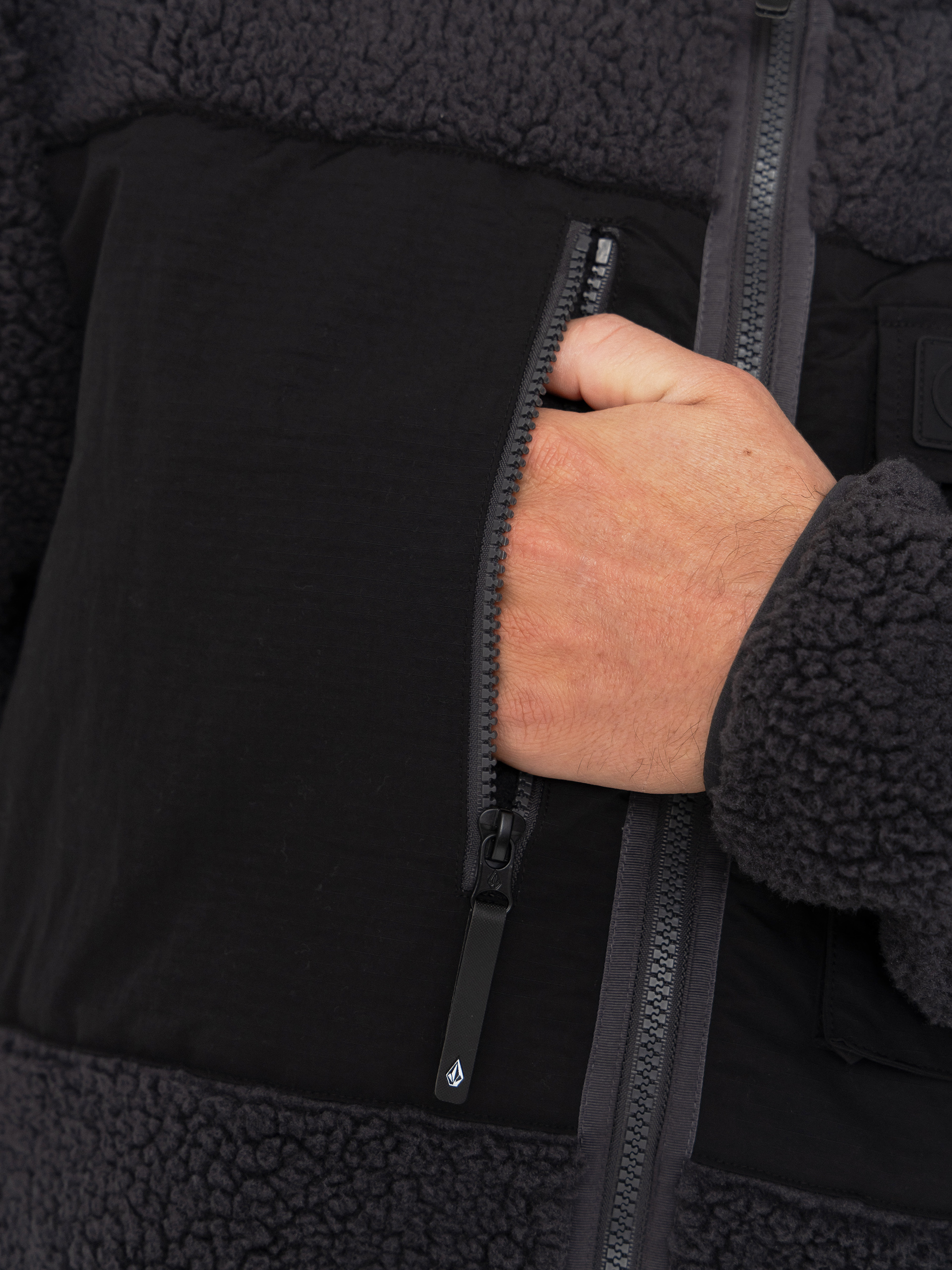 Volcom Storm Stone Zip Sweatshirt (asphalt black)