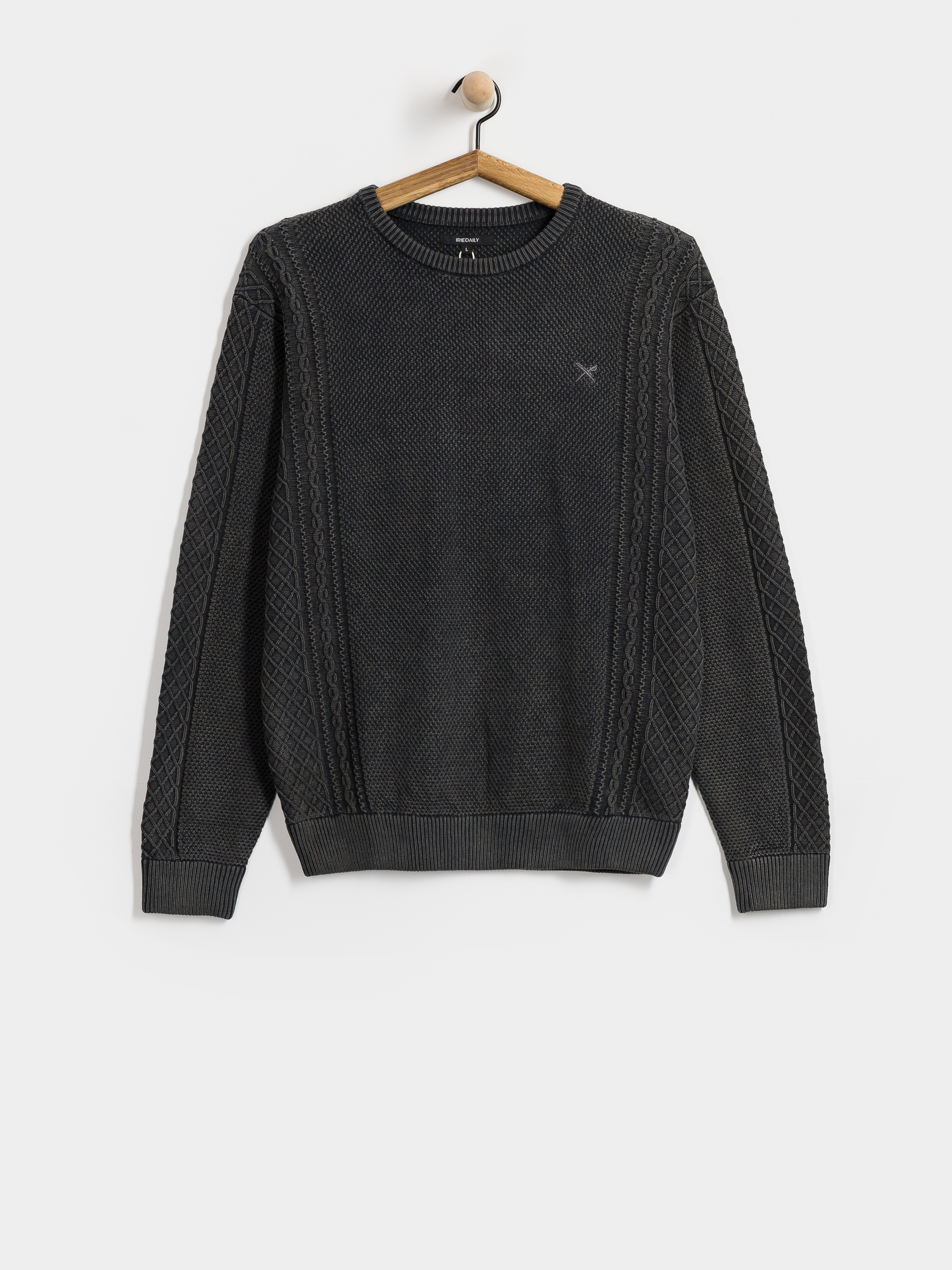 Iriedaily Sweater Vintage Structure (black wash)