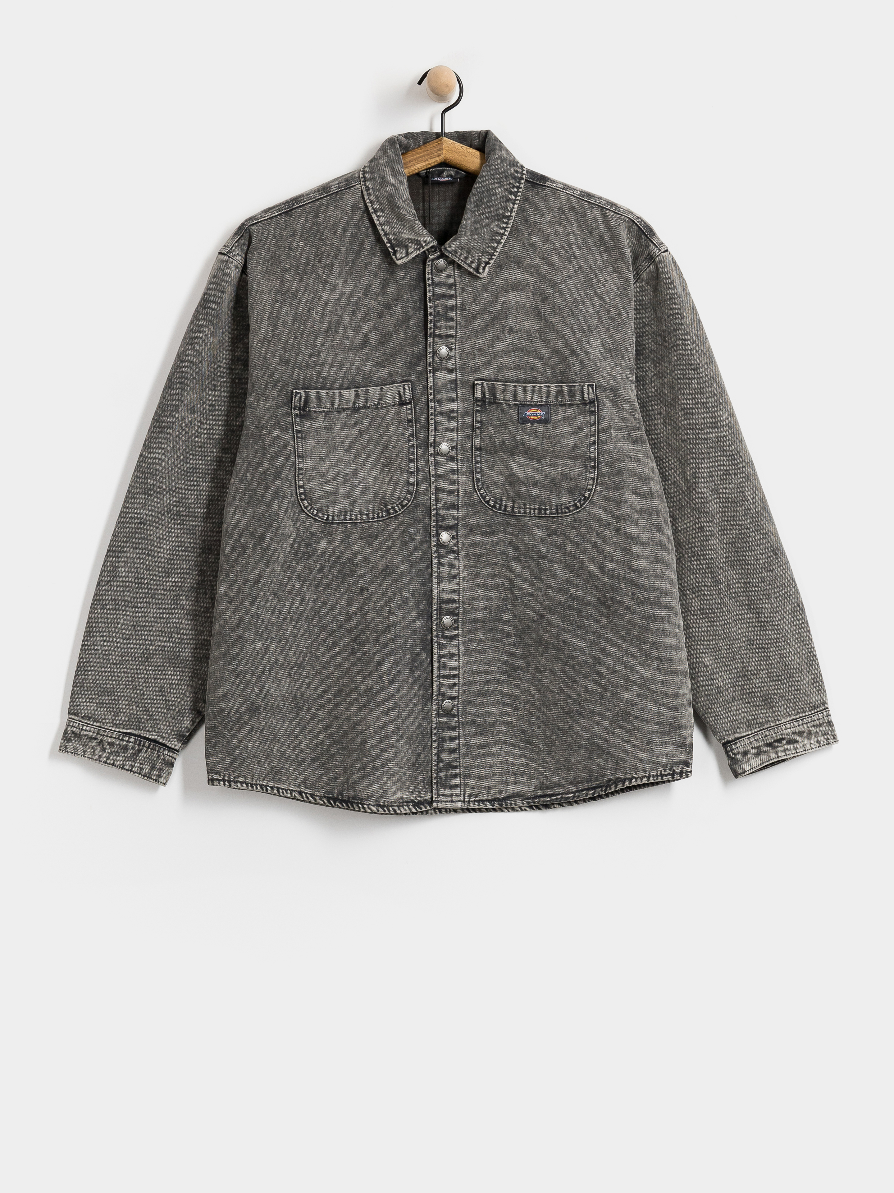 Dickies Flannel Lined Canvas Shacket Hemd (charcoal)