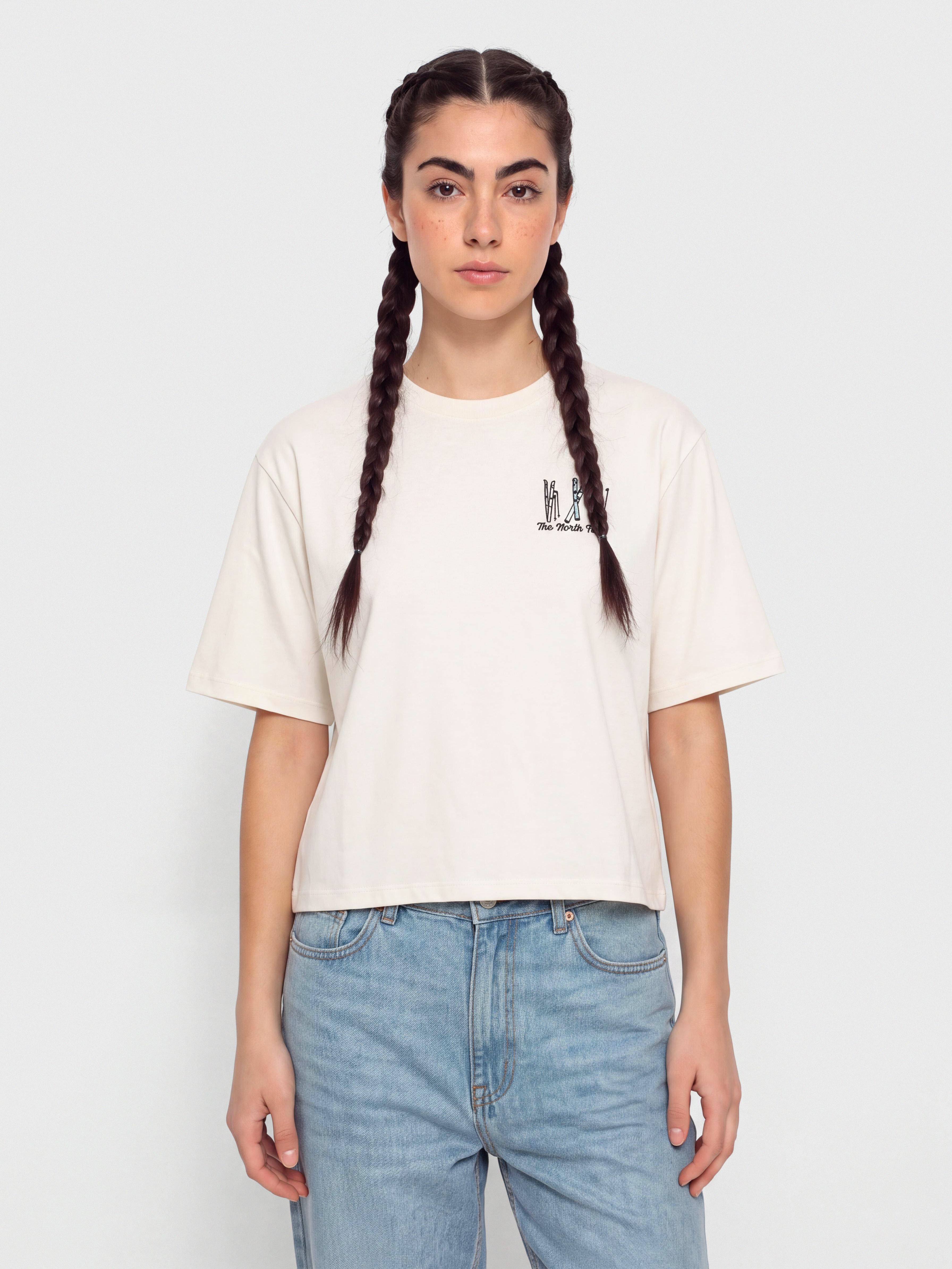 The North Face Ski Embro Boxy Wmn T-Shirt (white dune)