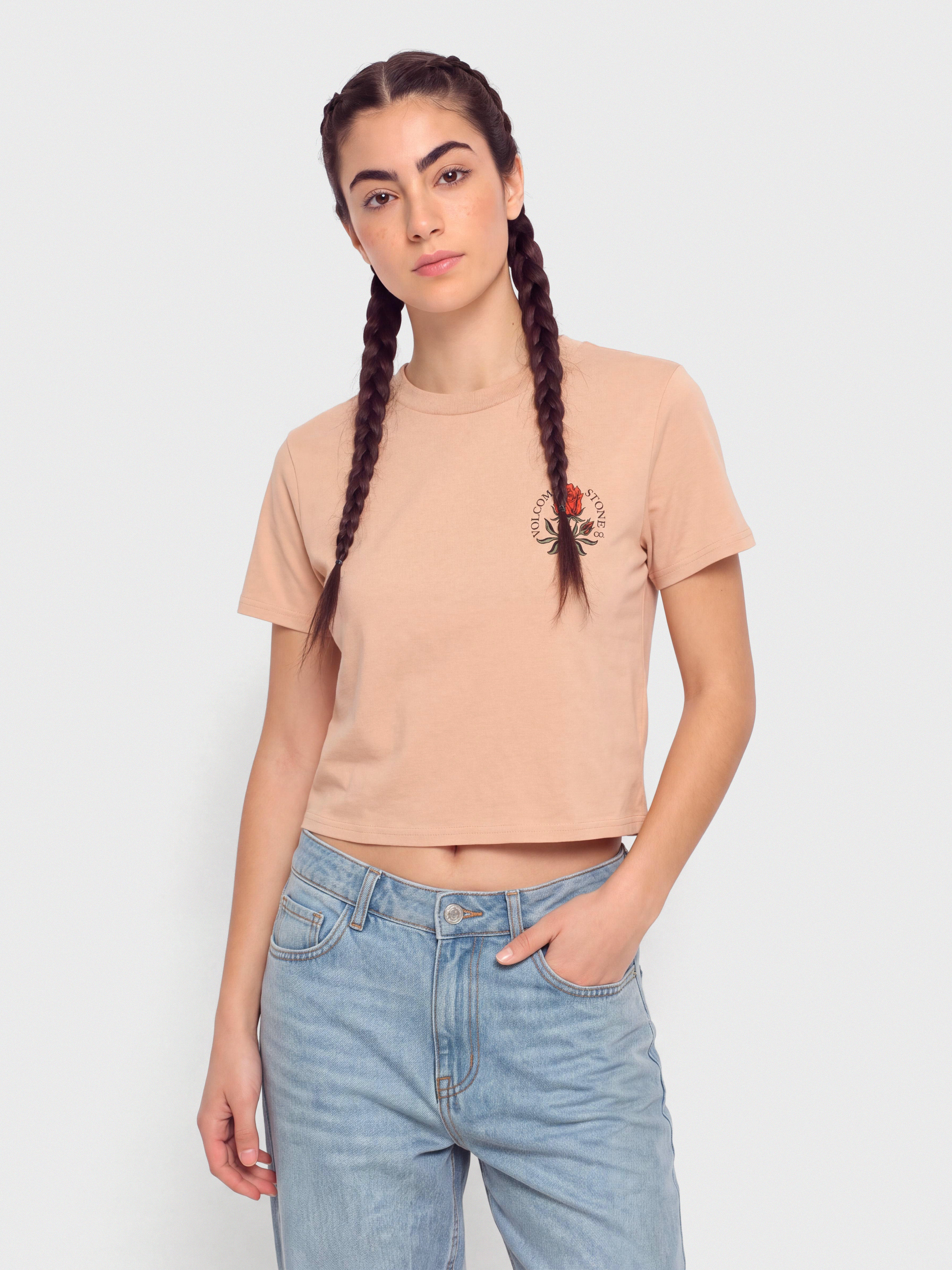 Volcom Dial Crop Wmn T-Shirt (misty rose)