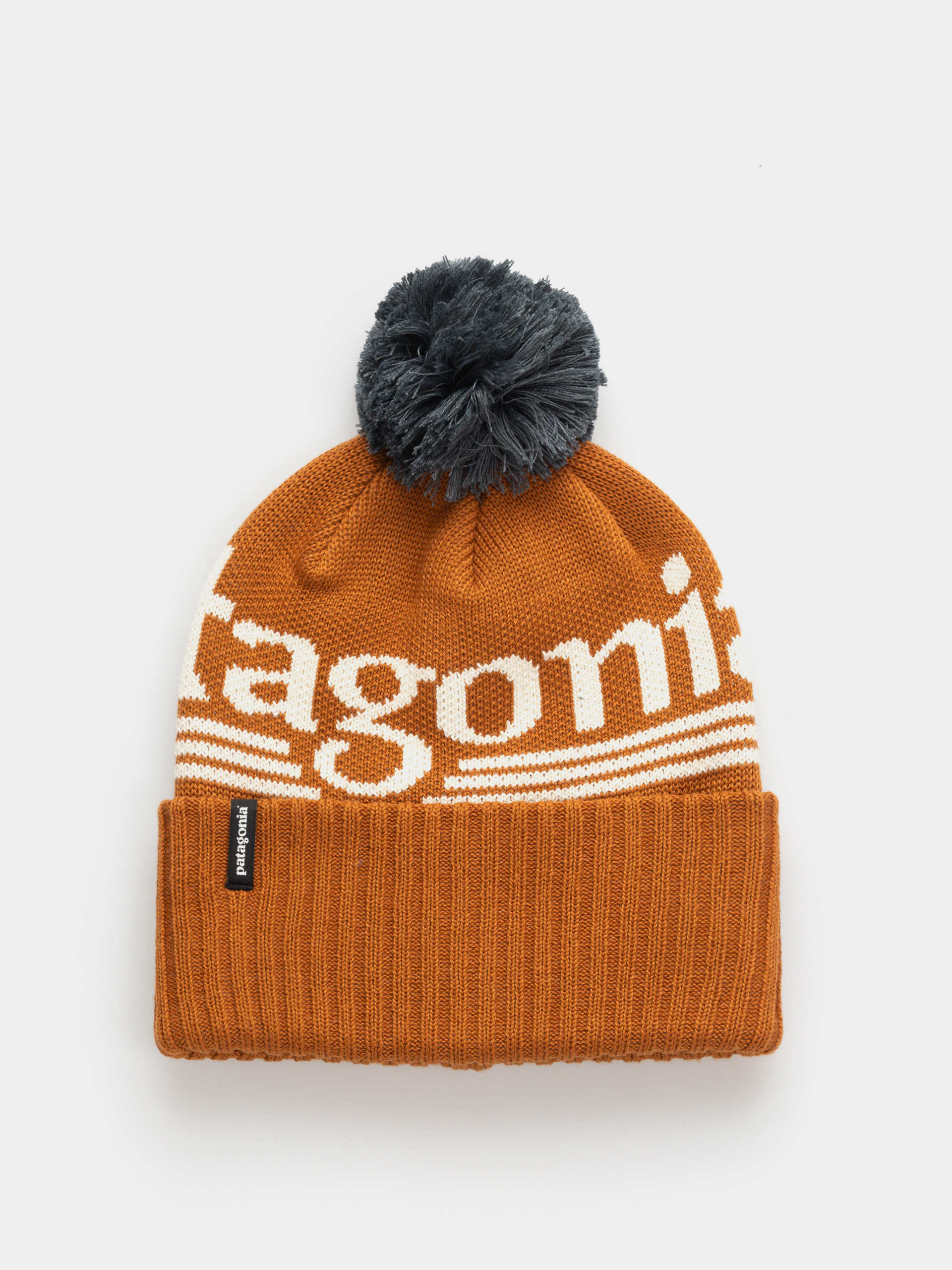 Patagonia Powder Town Beanie (hut tripper logo cinnamon brown)