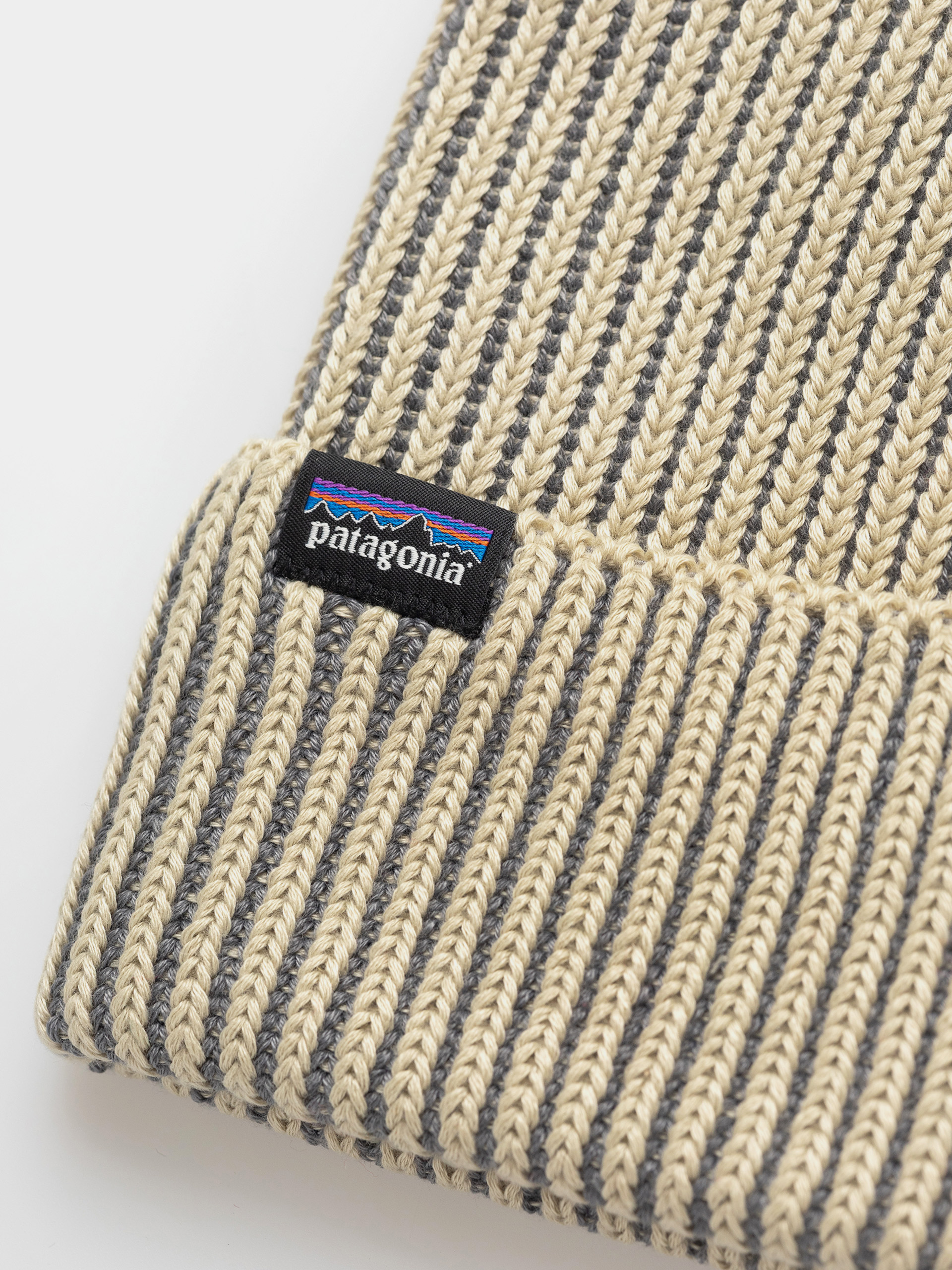 Patagonia Fishermans Rolled Mütze (contrast stripe weathered stone)