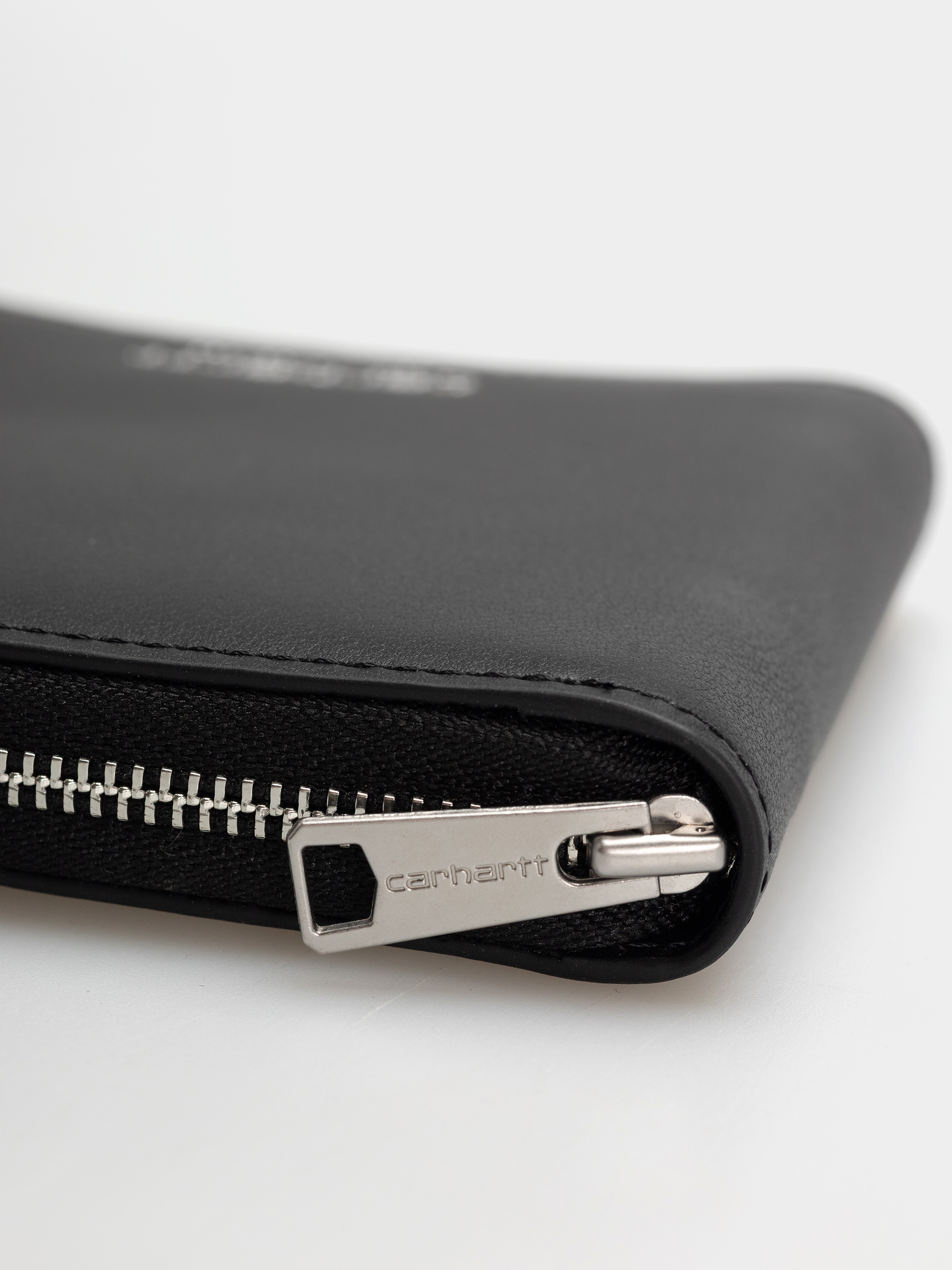 Carhartt WIP Leather Geldbörse (black/silver)
