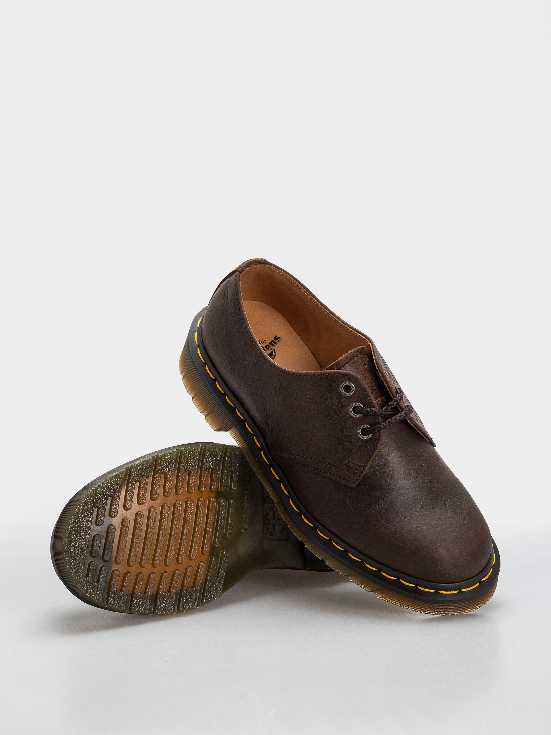 Dr. Martens 1461 Emboss Floral Wmn Schuhe (dark brown)