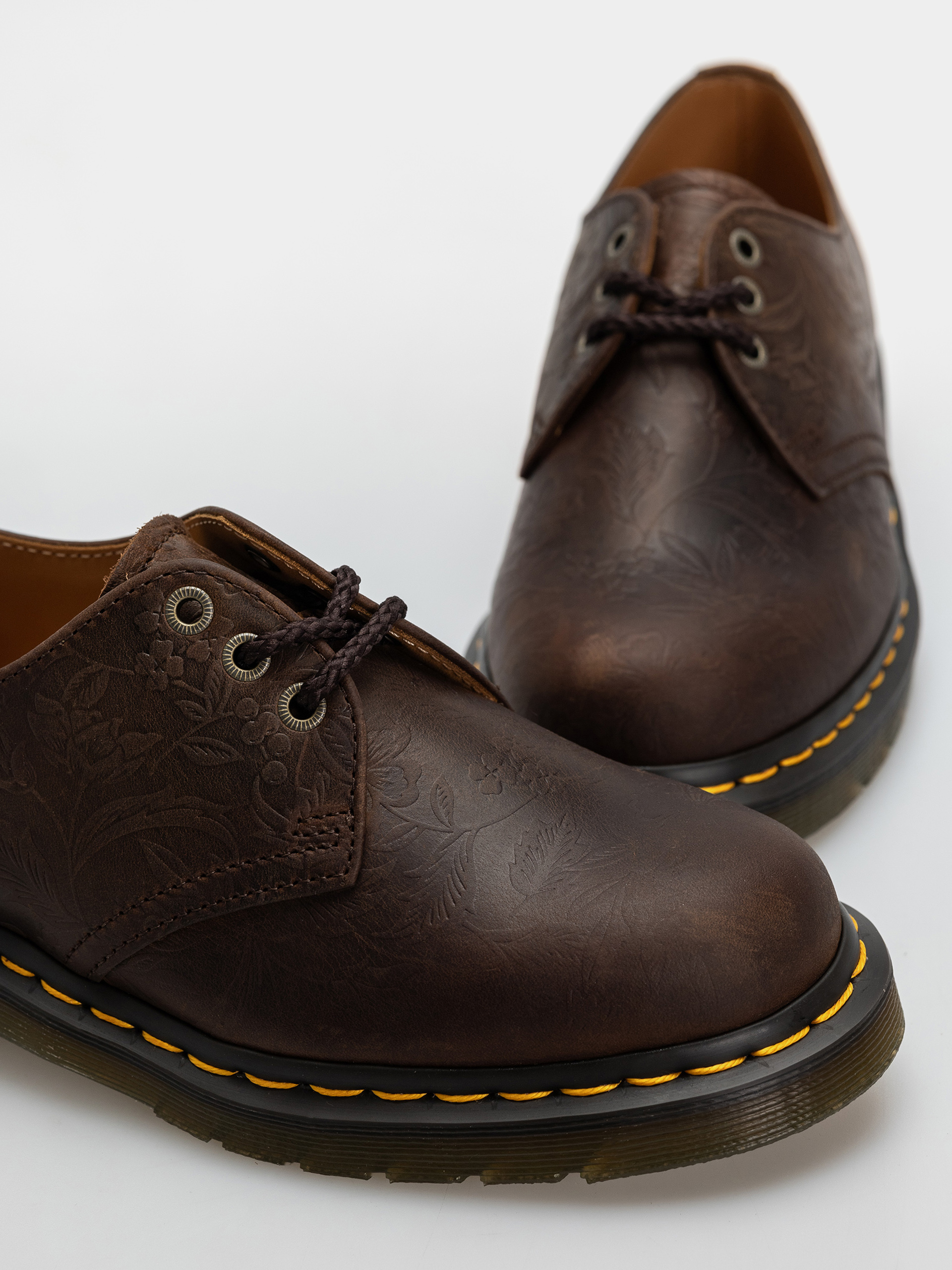Dr. Martens 1461 Emboss Floral Wmn Schuhe (dark brown)