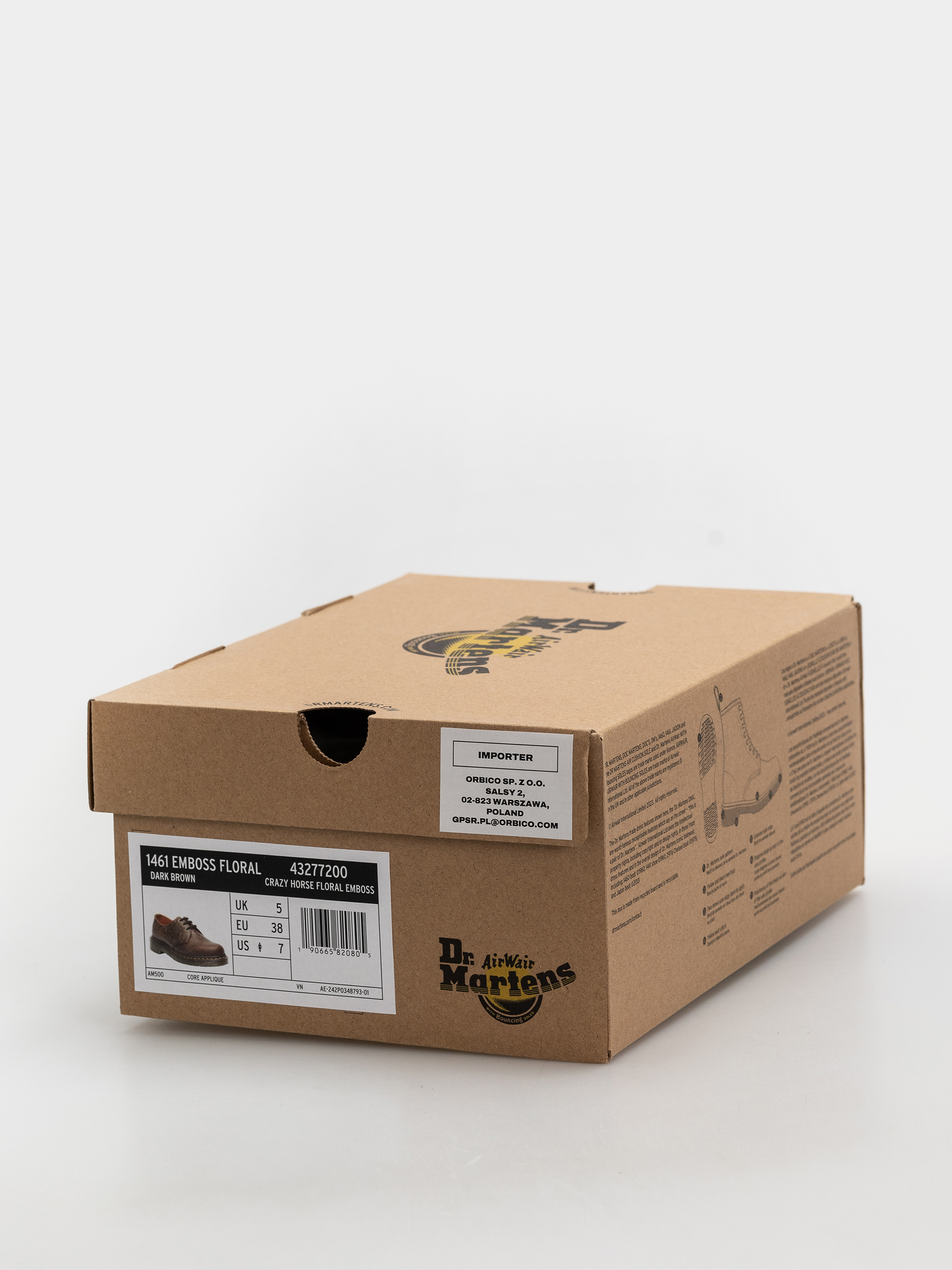 Dr. Martens 1461 Emboss Floral Wmn Shoes (dark brown)
