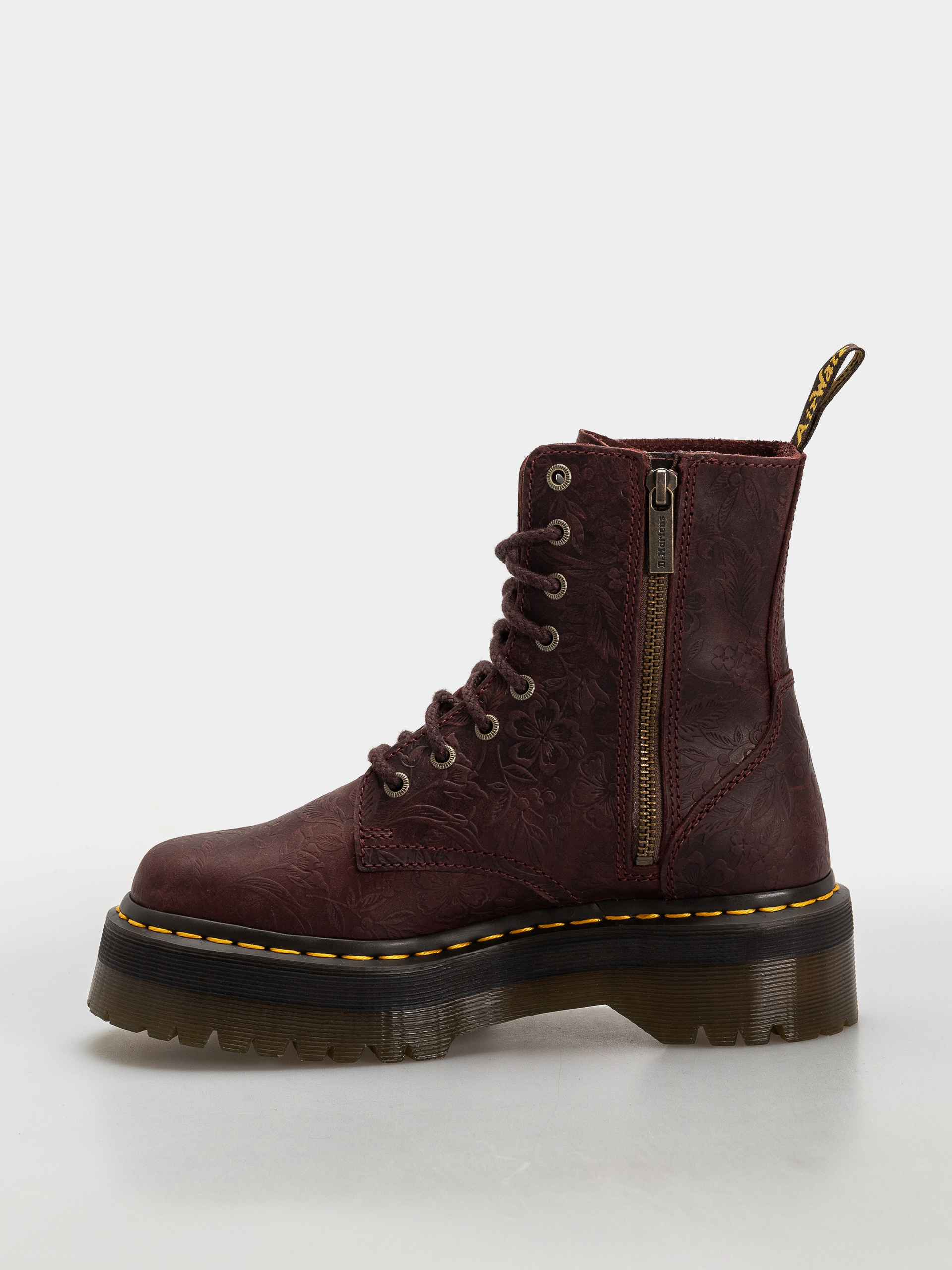 Dr. Martens Jadon Emboss Floral Wmn Shoes (cherry red)