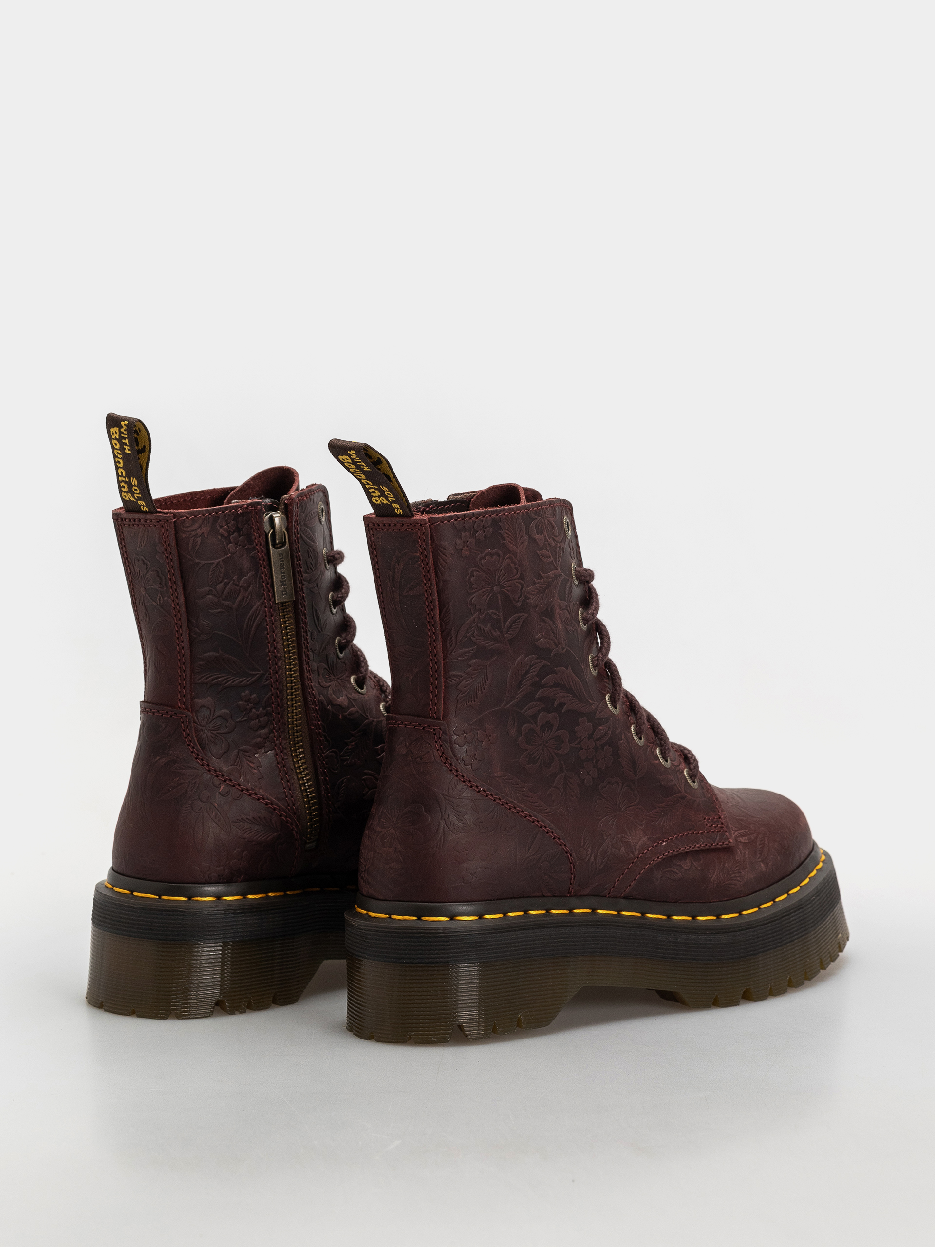 Dr. Martens Jadon Emboss Floral Wmn Shoes (cherry red)