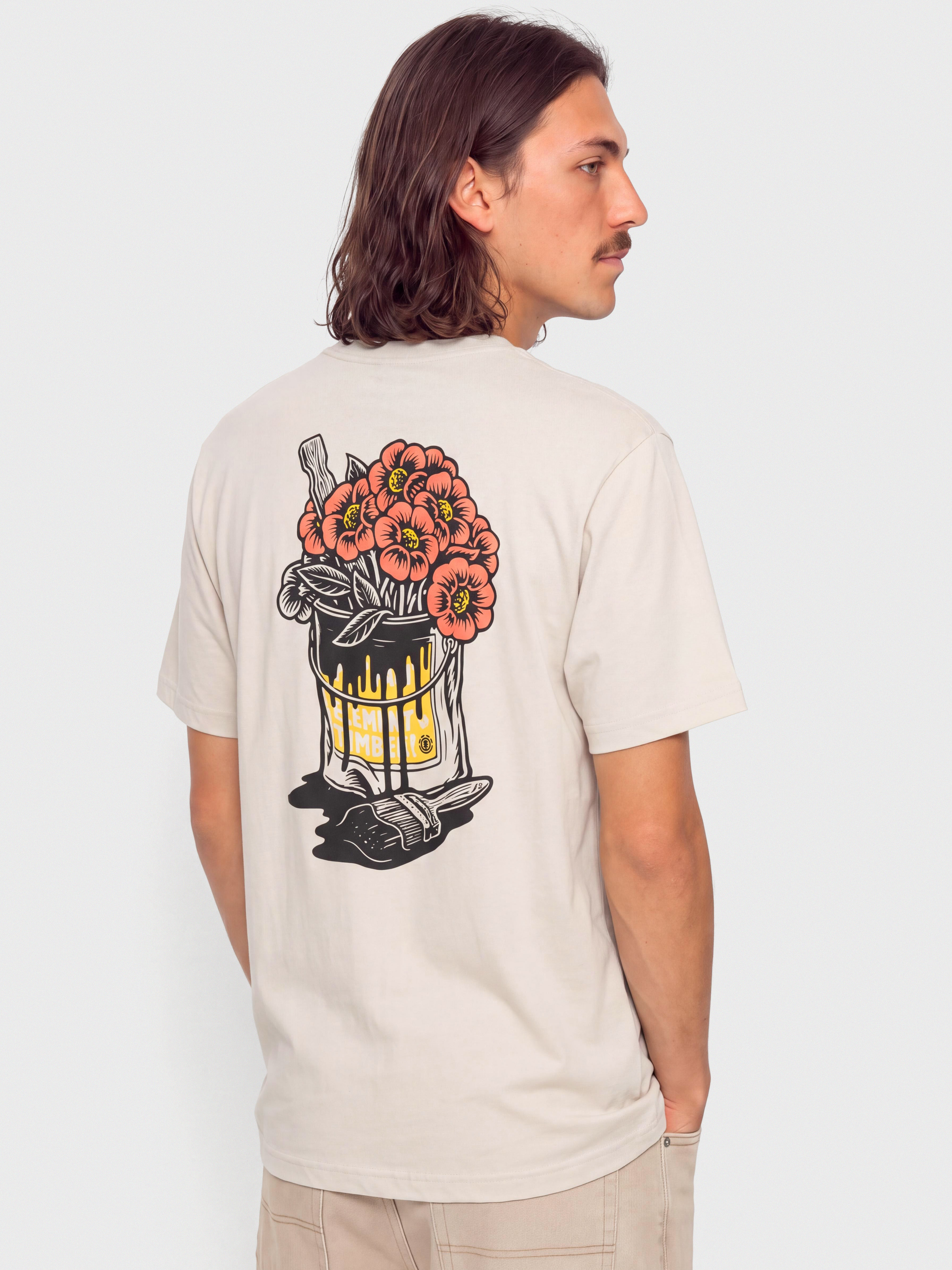 Element Timber Flower Pot T-Shirt (oat milk)