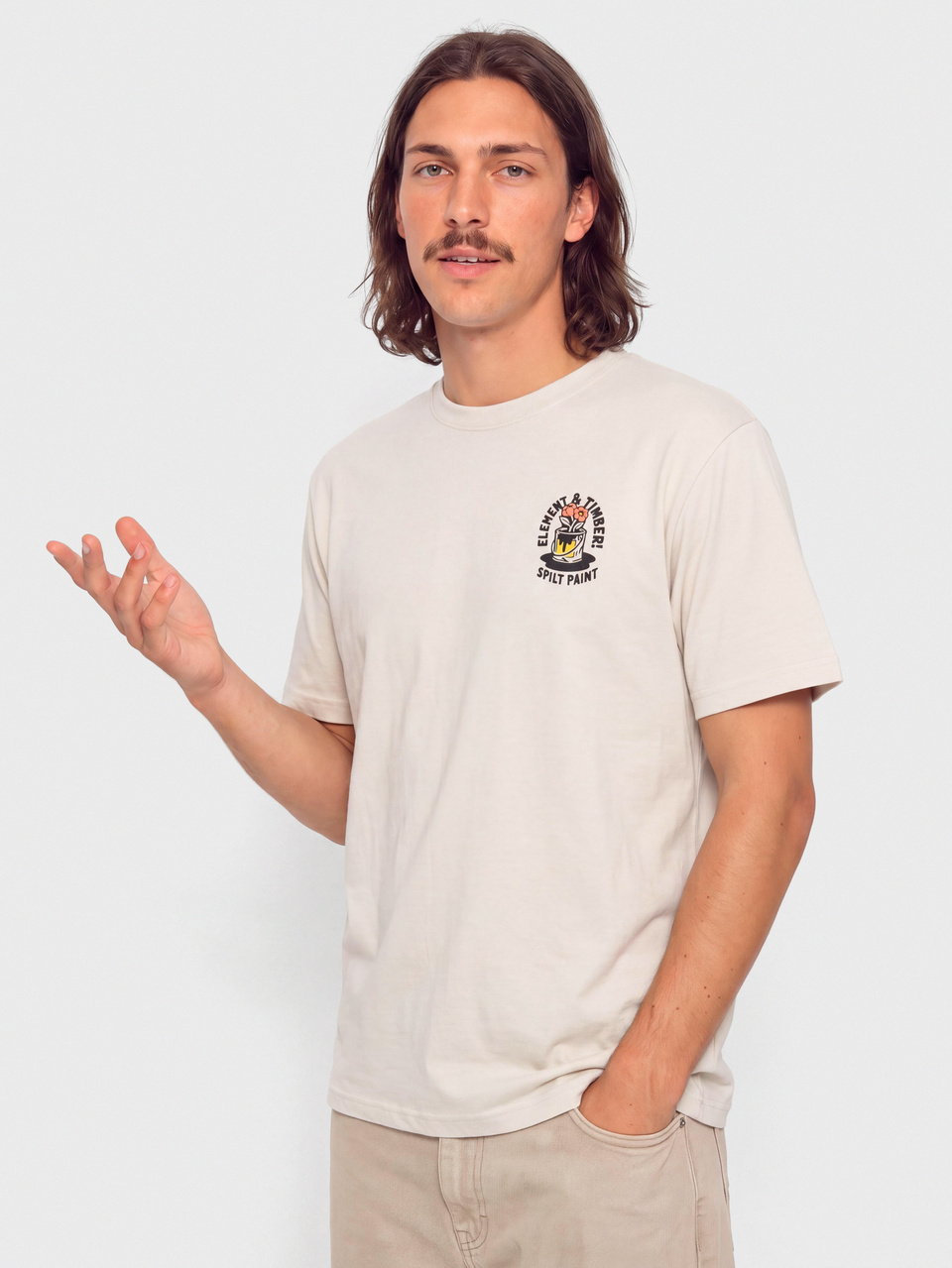 Element Timber Flower Pot T-Shirt (oat milk)