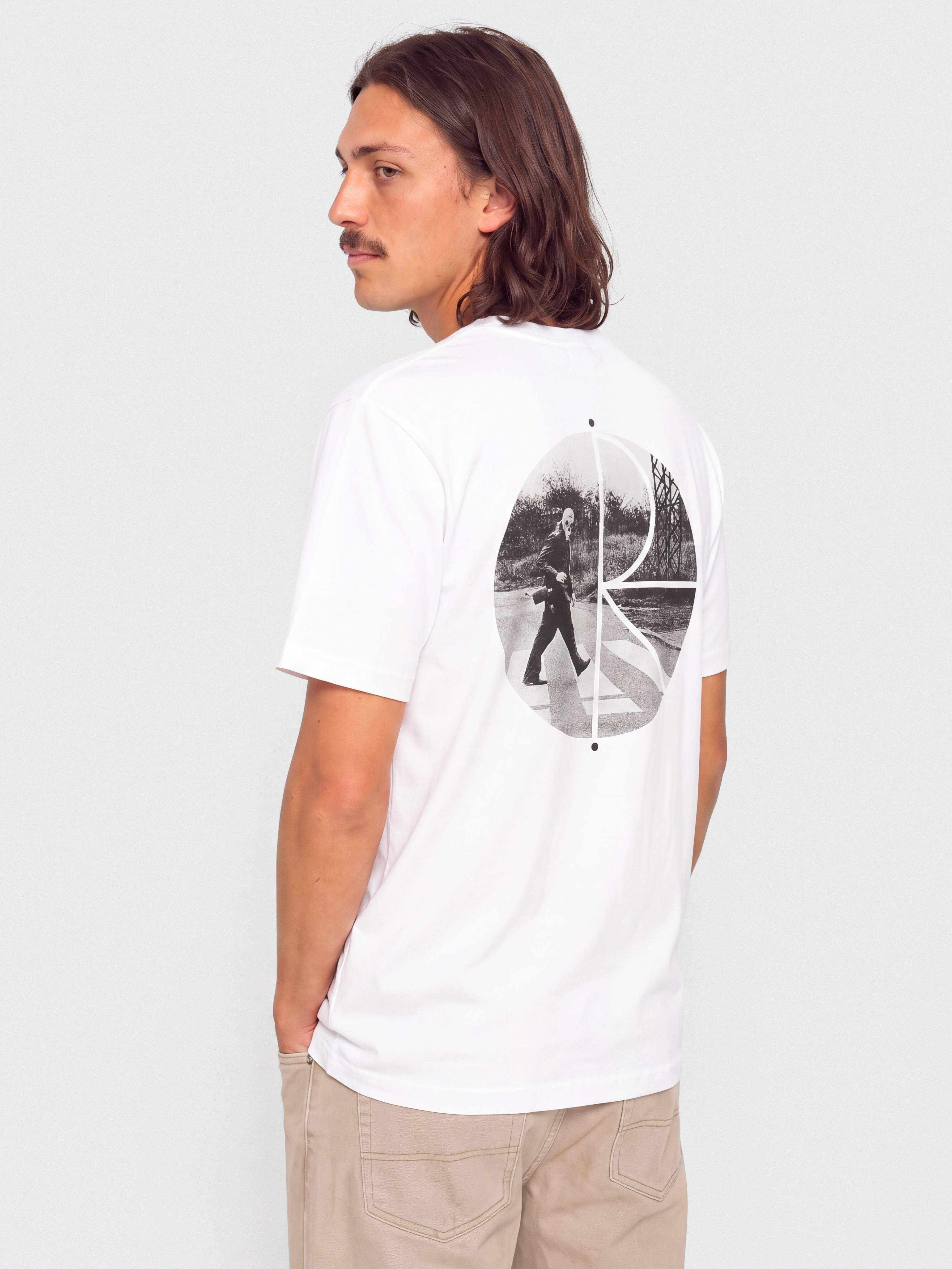 Polar Skate T-Shirt Fill Logo Klez Crossing (white)