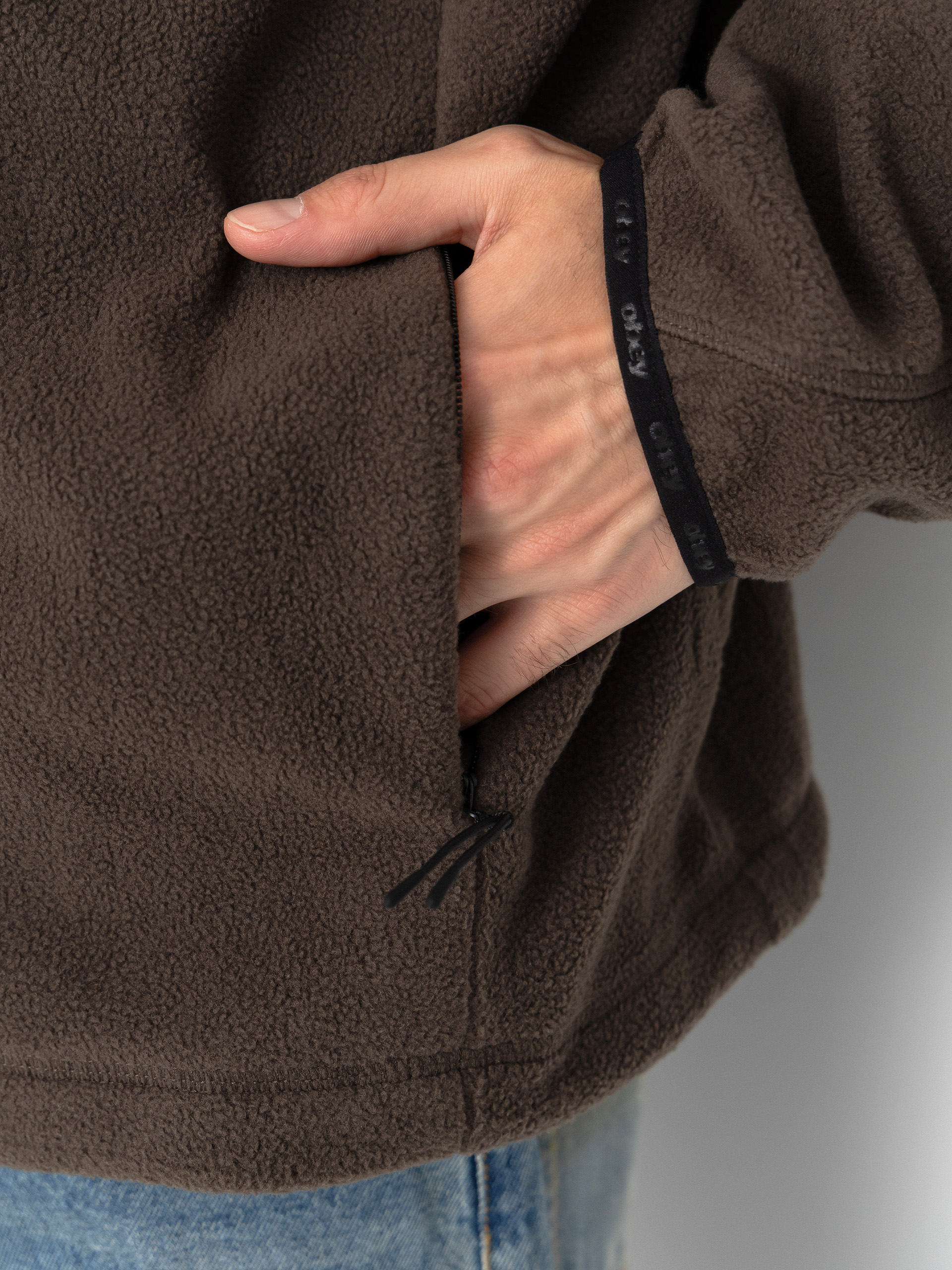 Mens OBEY Vetta Pullover Fleece (andesite)
