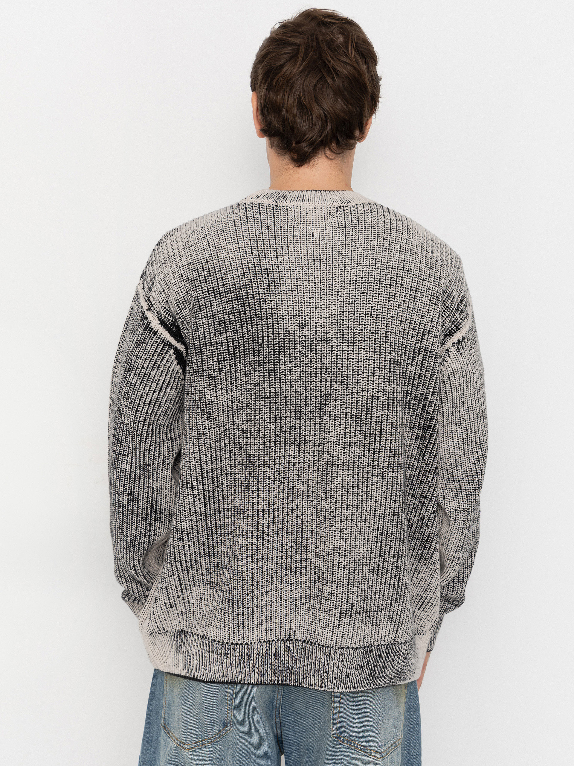 OBEY Spray Effect Sweater (dark black multi)