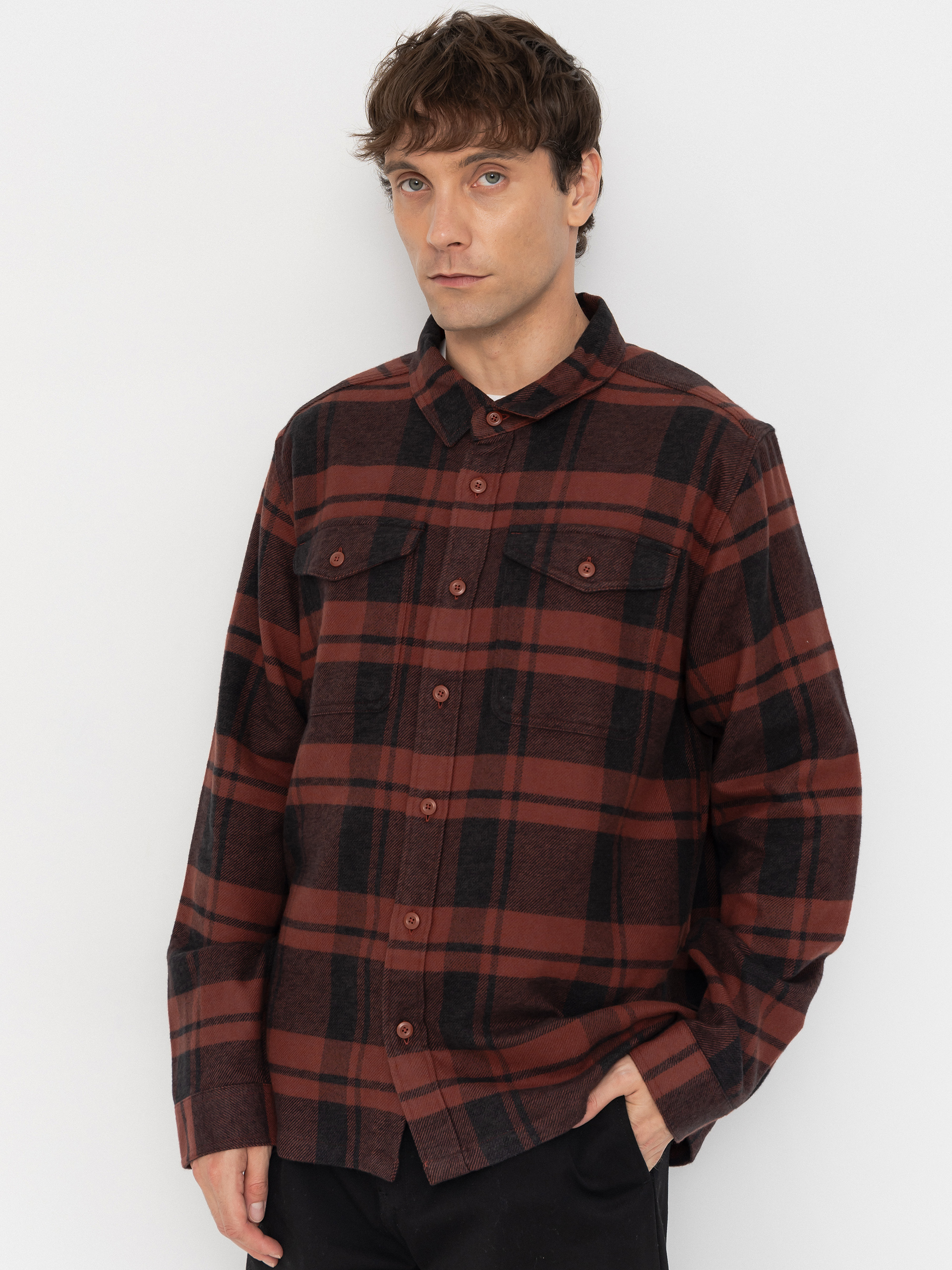 Patagonia Fjord Flannel Hemd (powder rusty red)