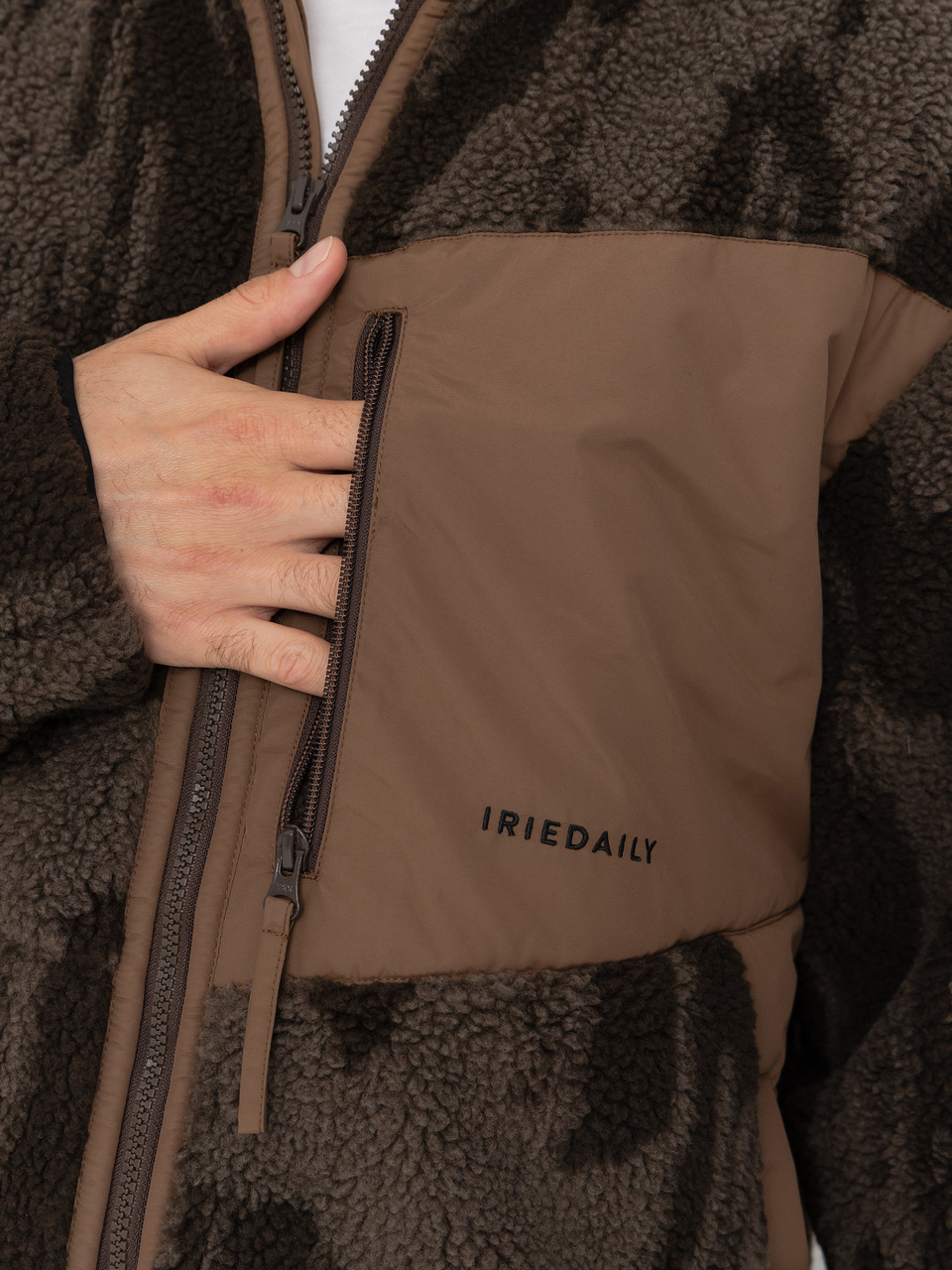 Herren Iriedaily Fleece Jacke Flawless (dark coffee)