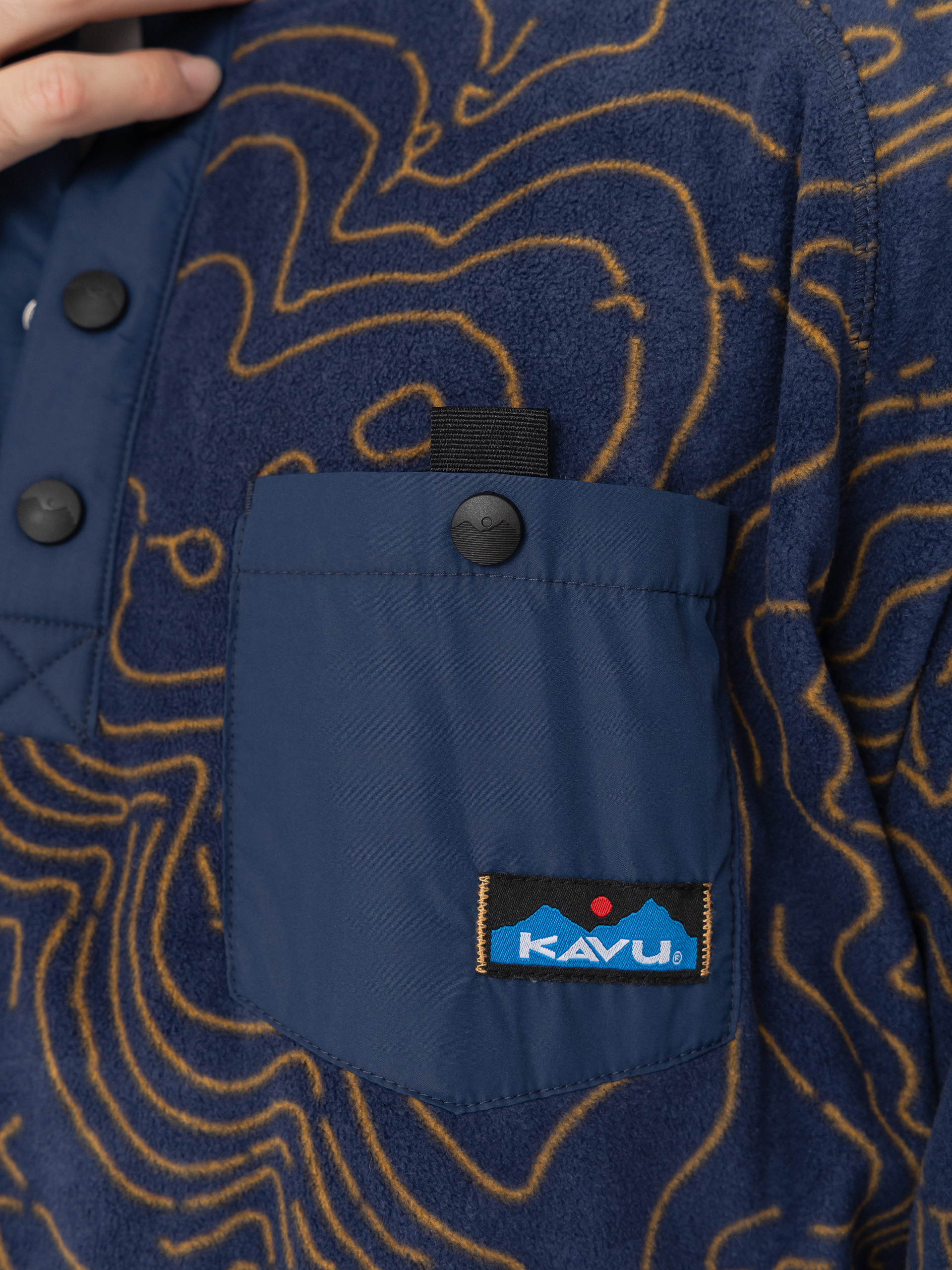 Mens Kavu Fleece  Teannaway (blue water topo)