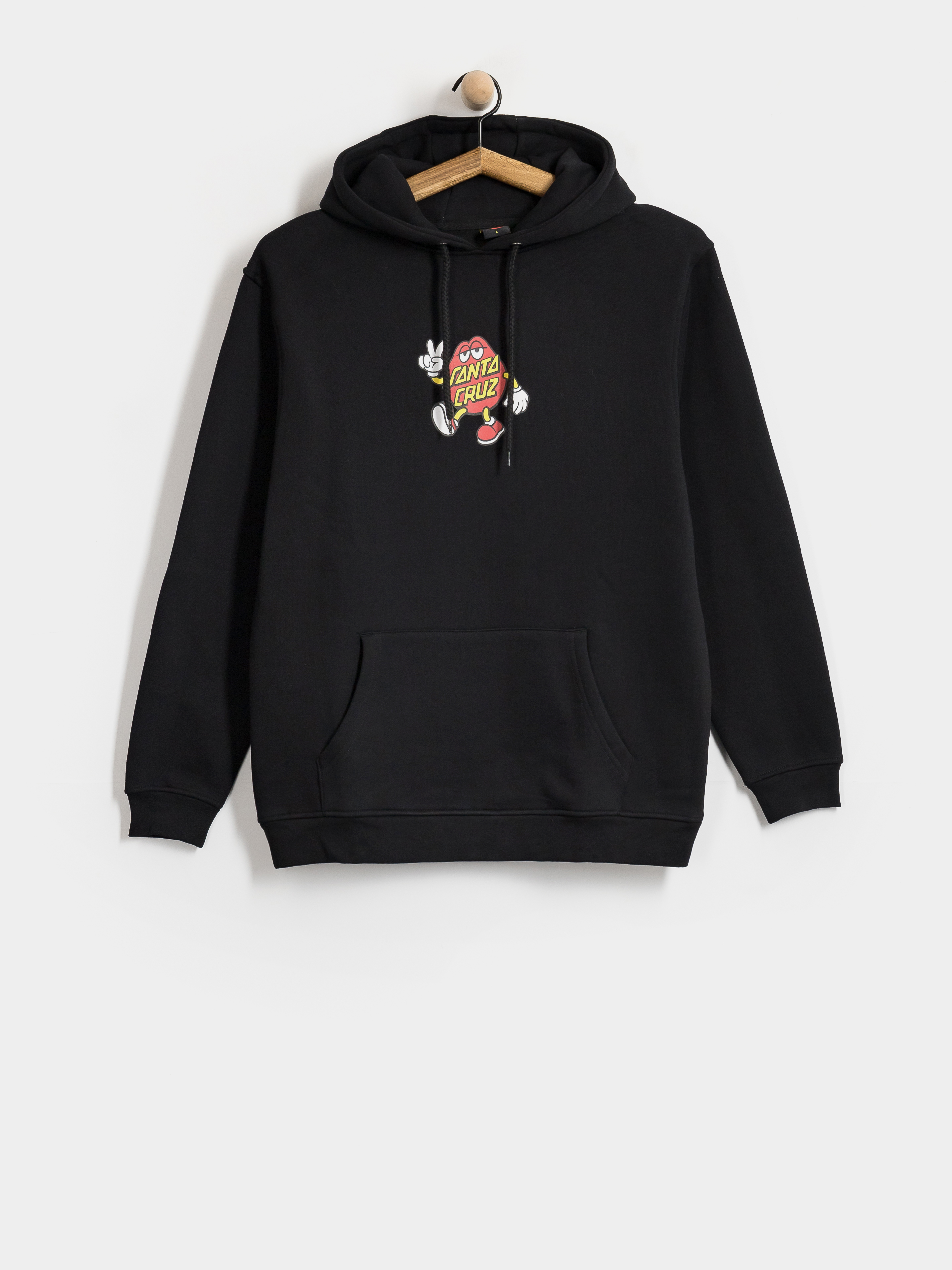 Santa Cruz Hoodie Dot Guy Front HD (black)