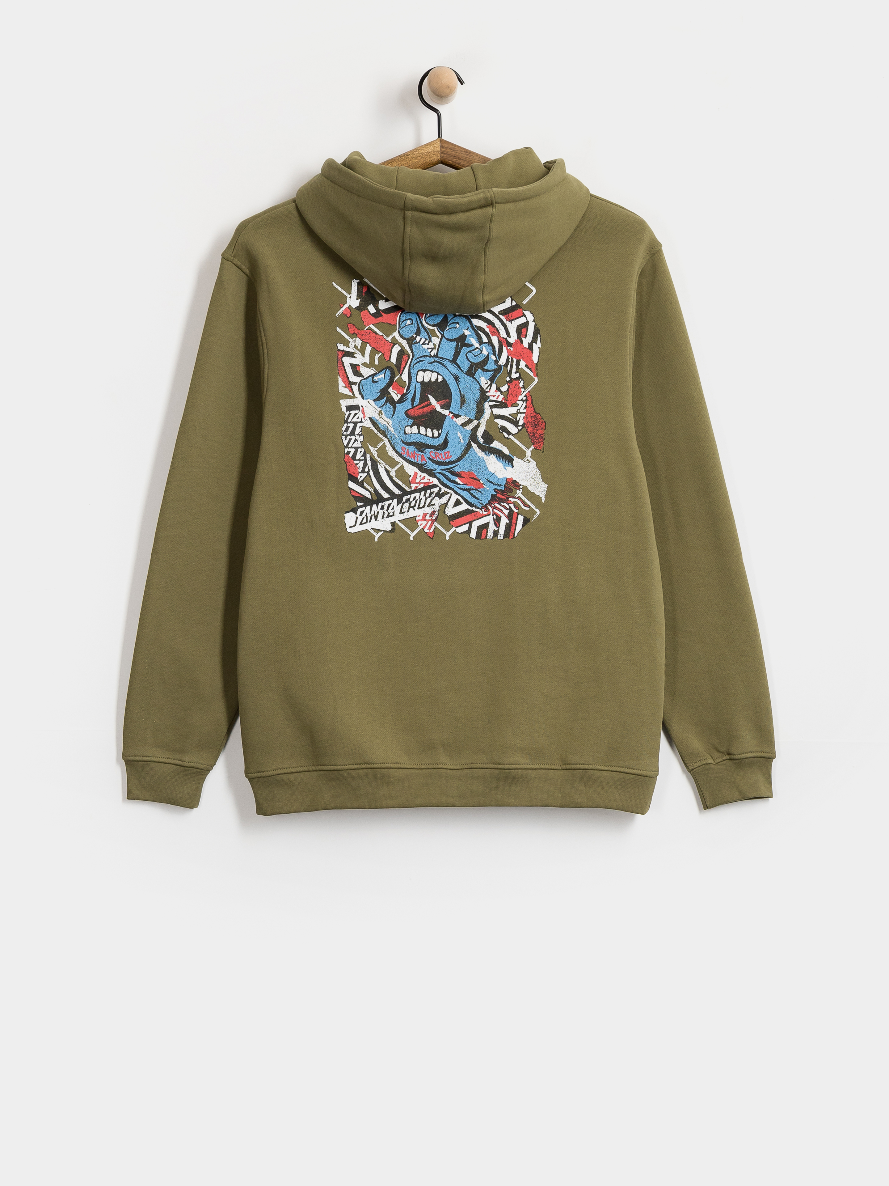 Santa Cruz Hoodie Damaged Hand HD (deep olive)