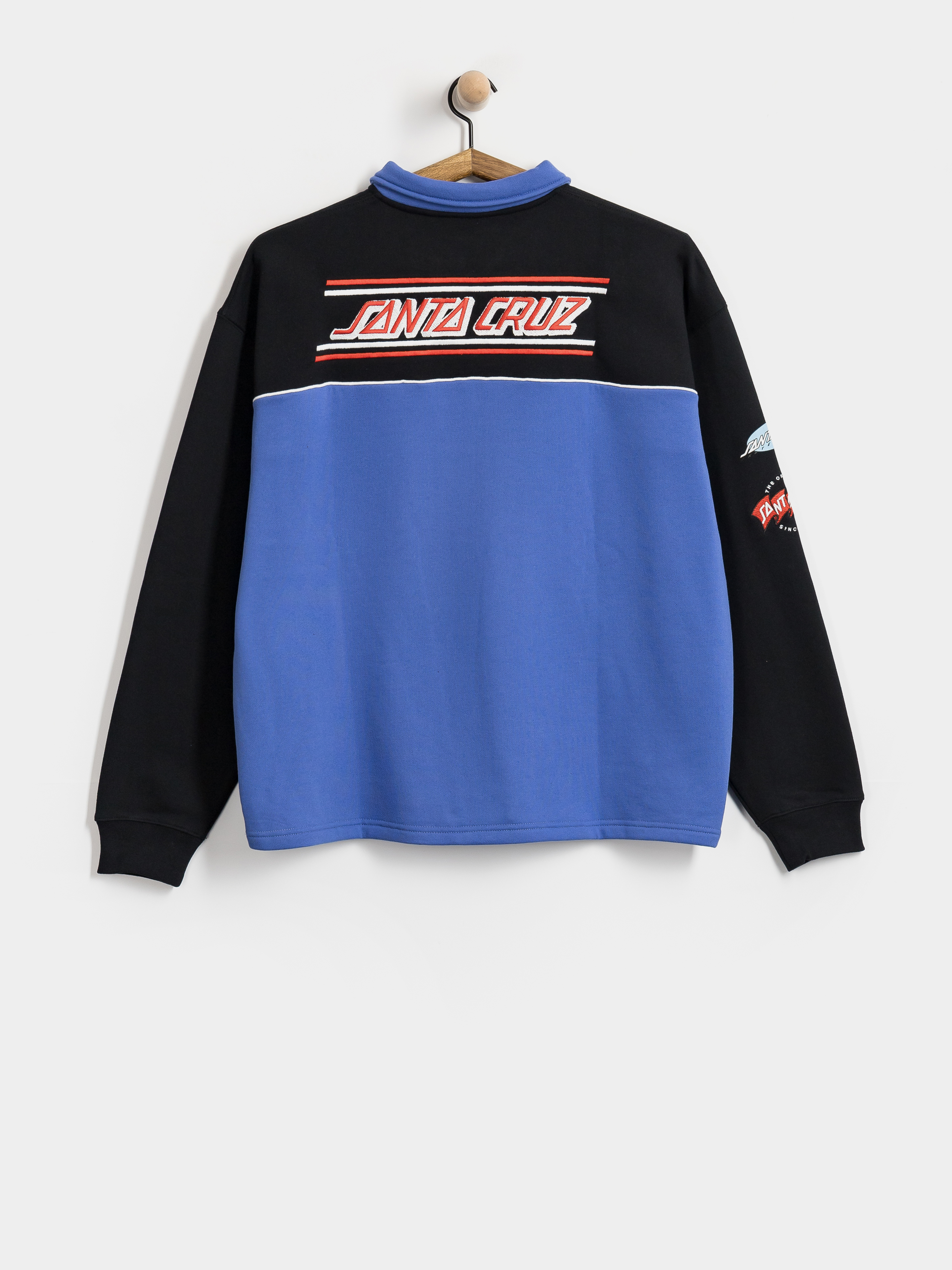 Santa Cruz Sweatshirt Podium 1/4 Zip (black/sapphire)