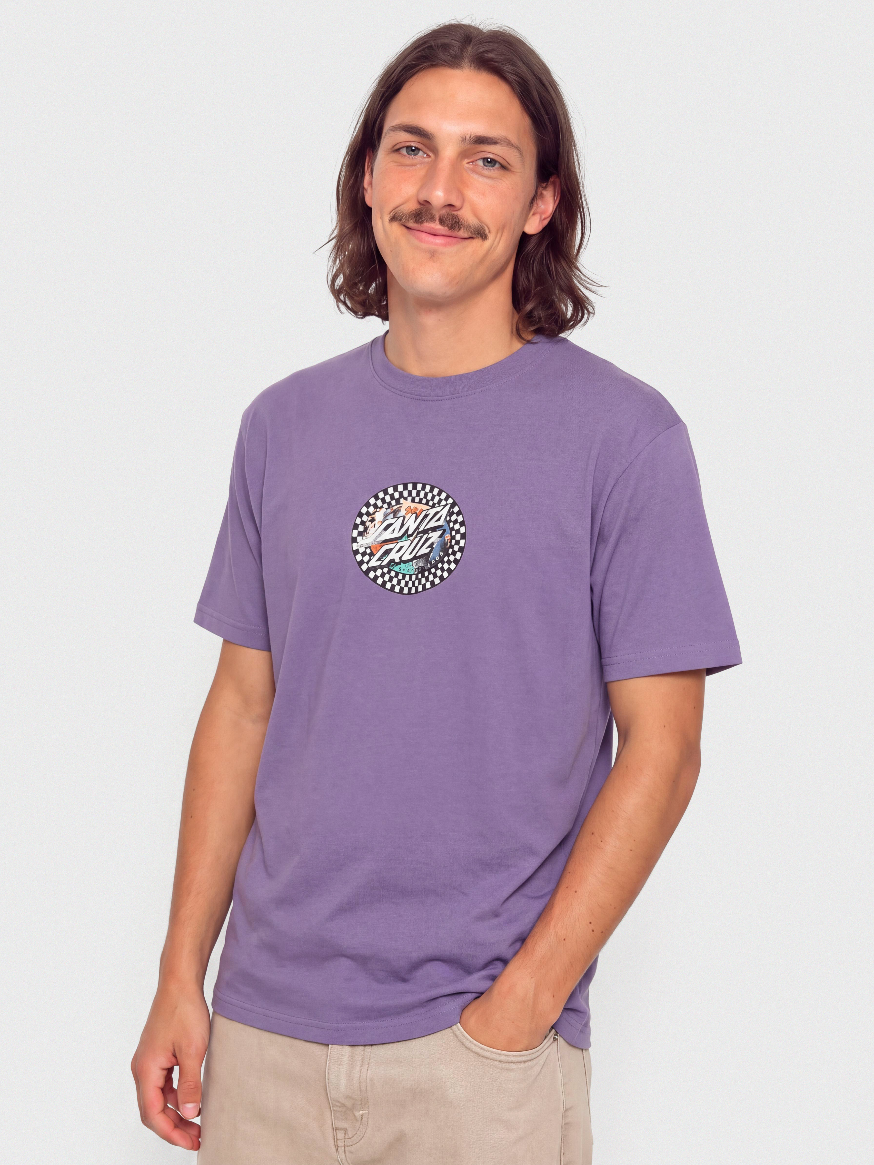 Santa Cruz Collage Oval Dot T-Shirt (purple haze)