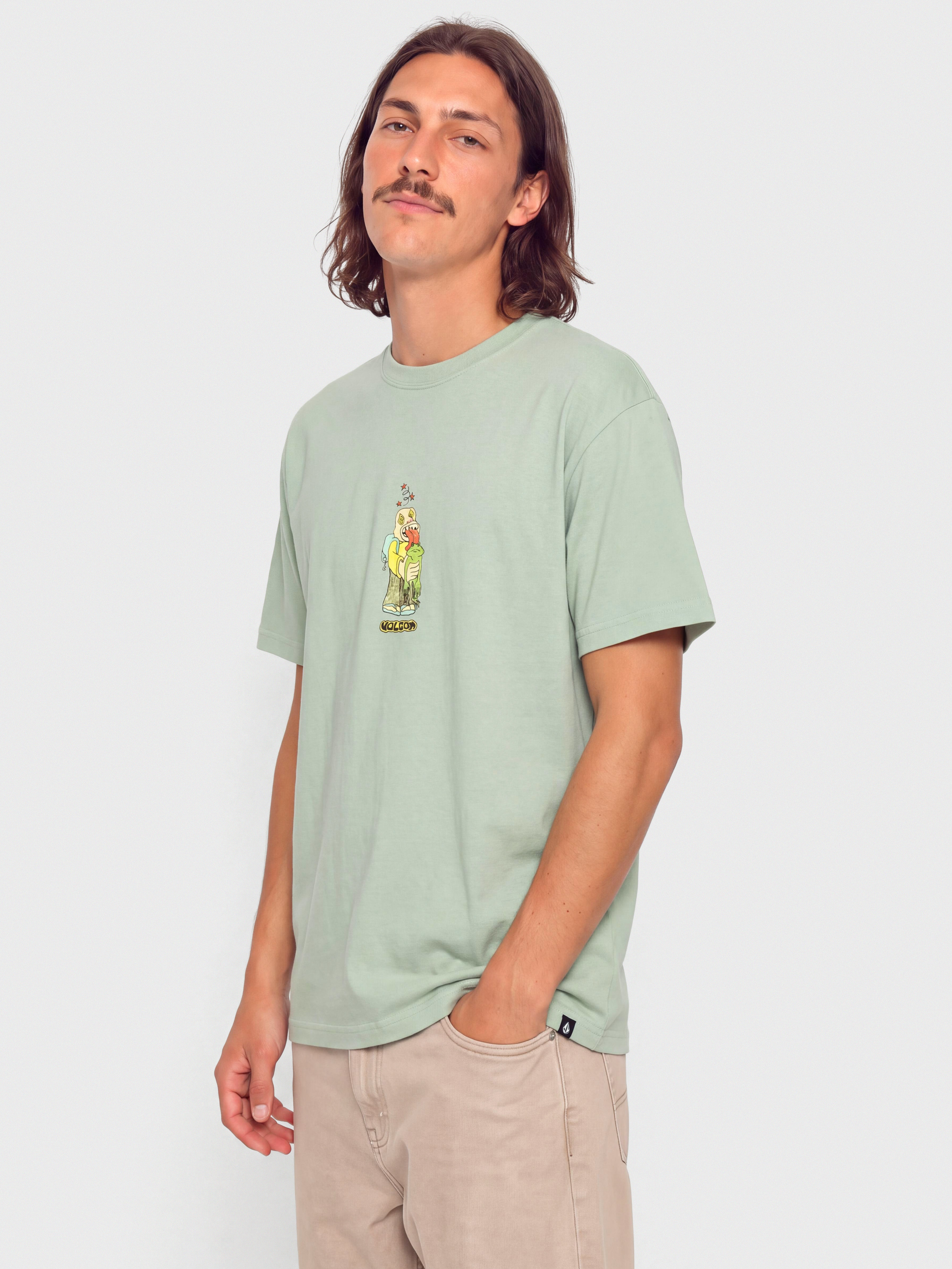 Volcom T-Shirt Acid Frog Lse (ice green)