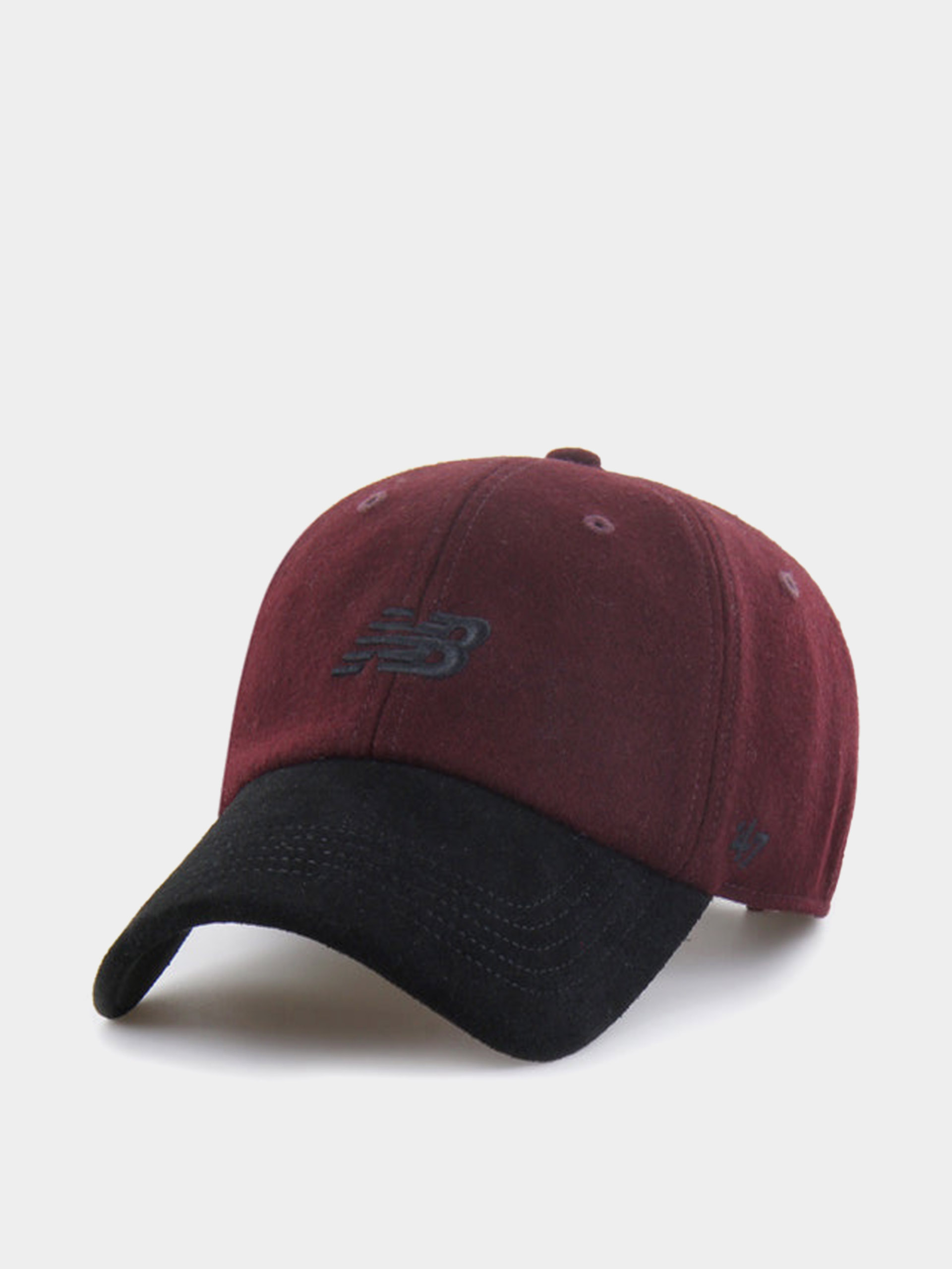 47 Brand Cap X NB Wool Suede Clean Up (cherry leather w/dark knight)