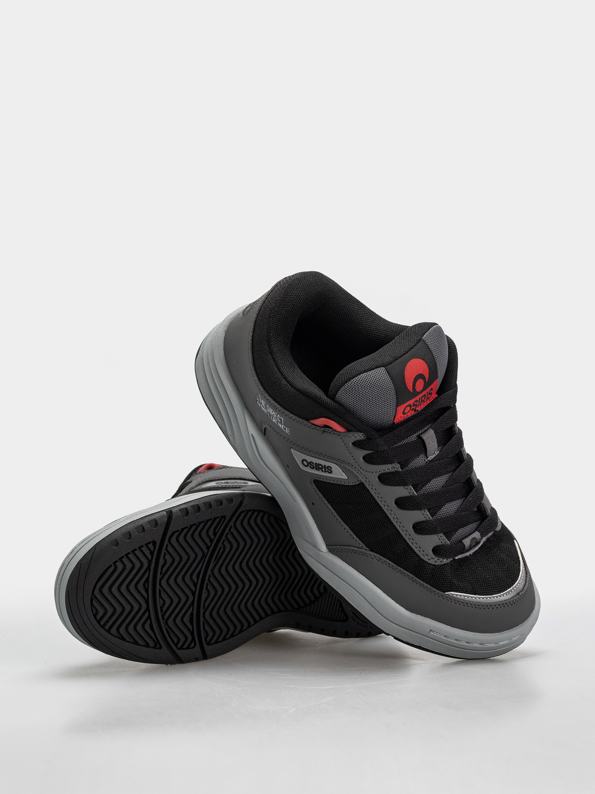Osiris Flux Shoes (charcoal/black/red)