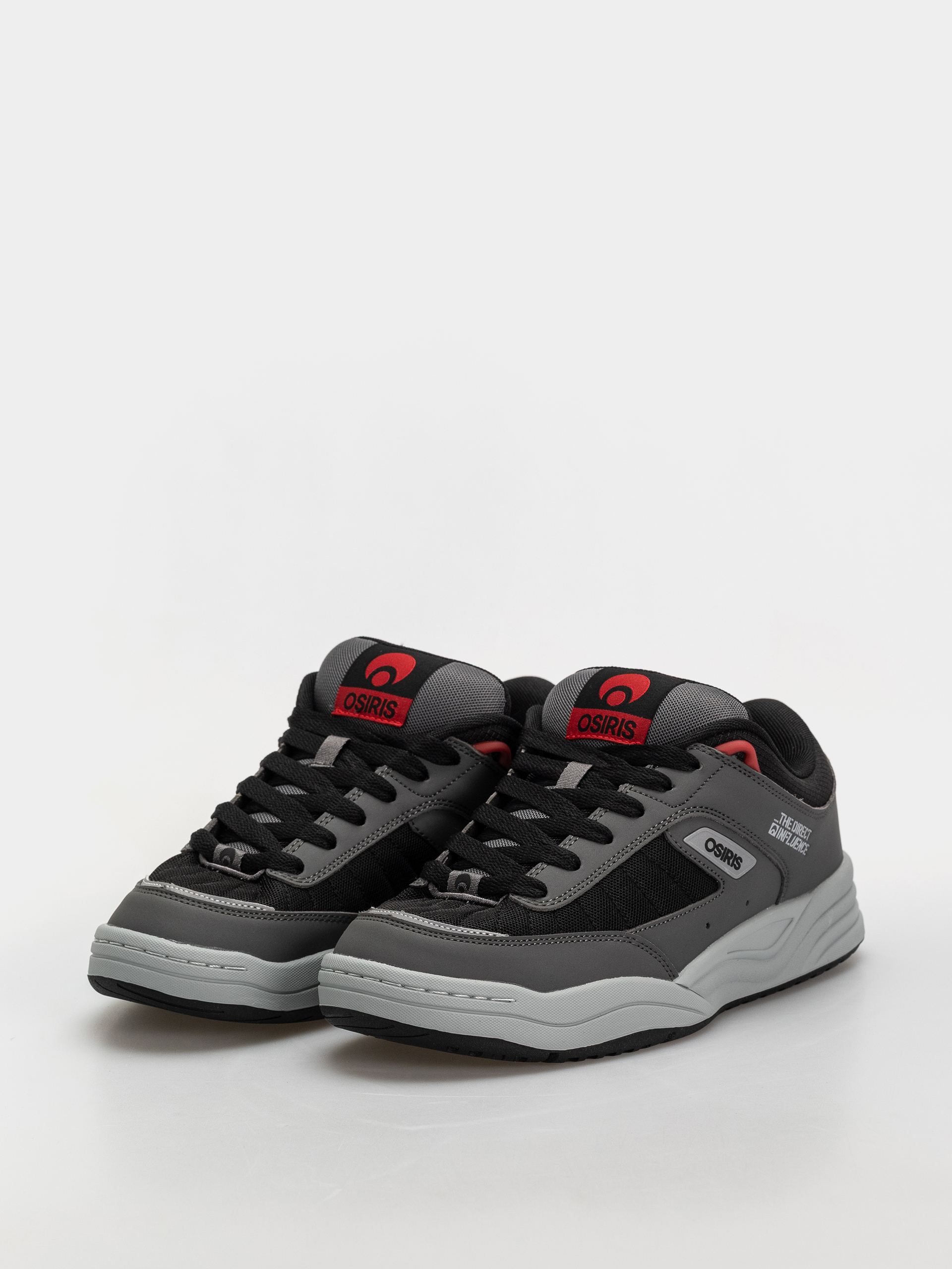 Osiris Flux Shoes (charcoal/black/red)