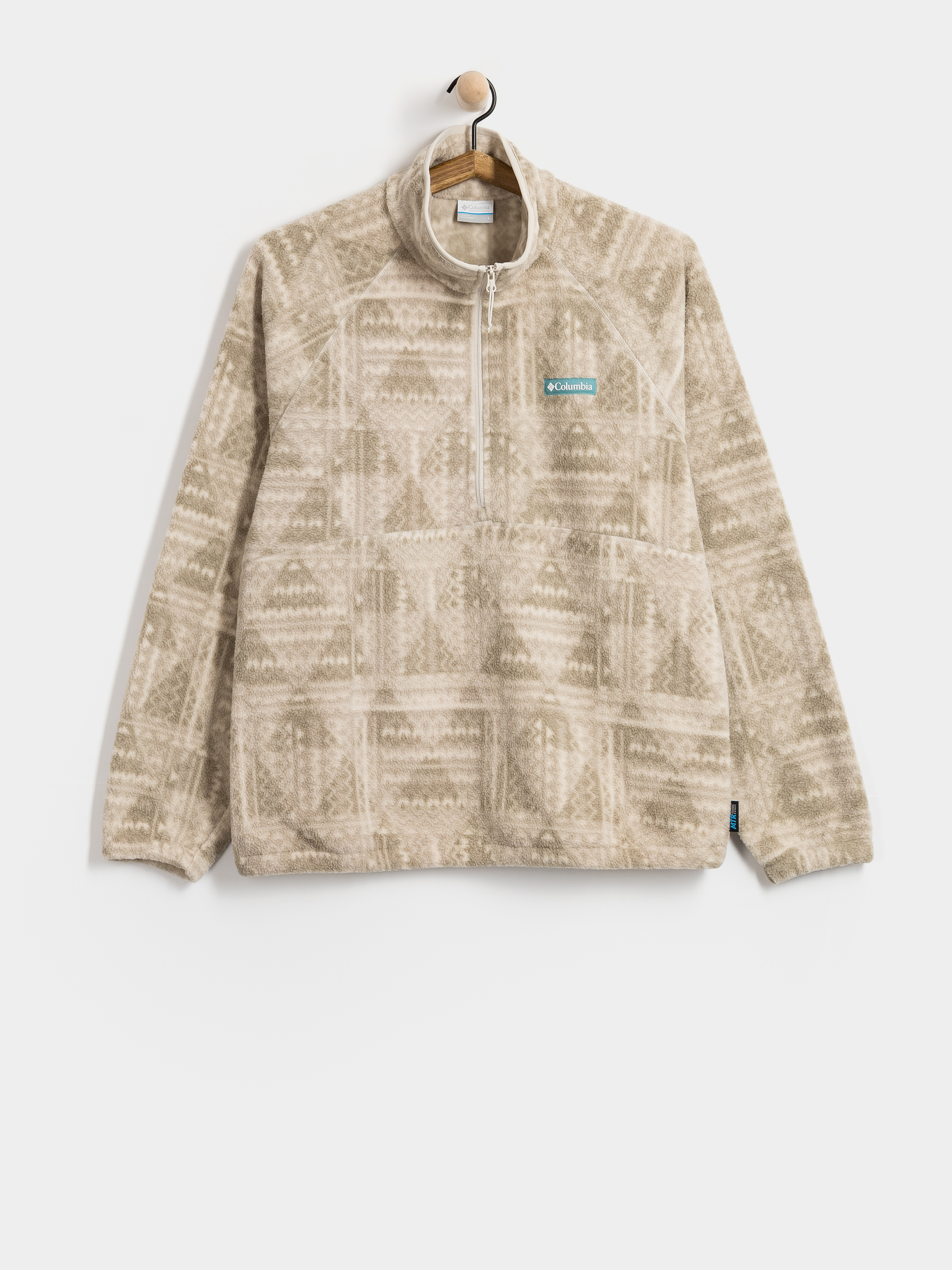 Herren Columbia Timber Crest MTR Printed Half Zip Fleece Jacke (dark stone/geomix)