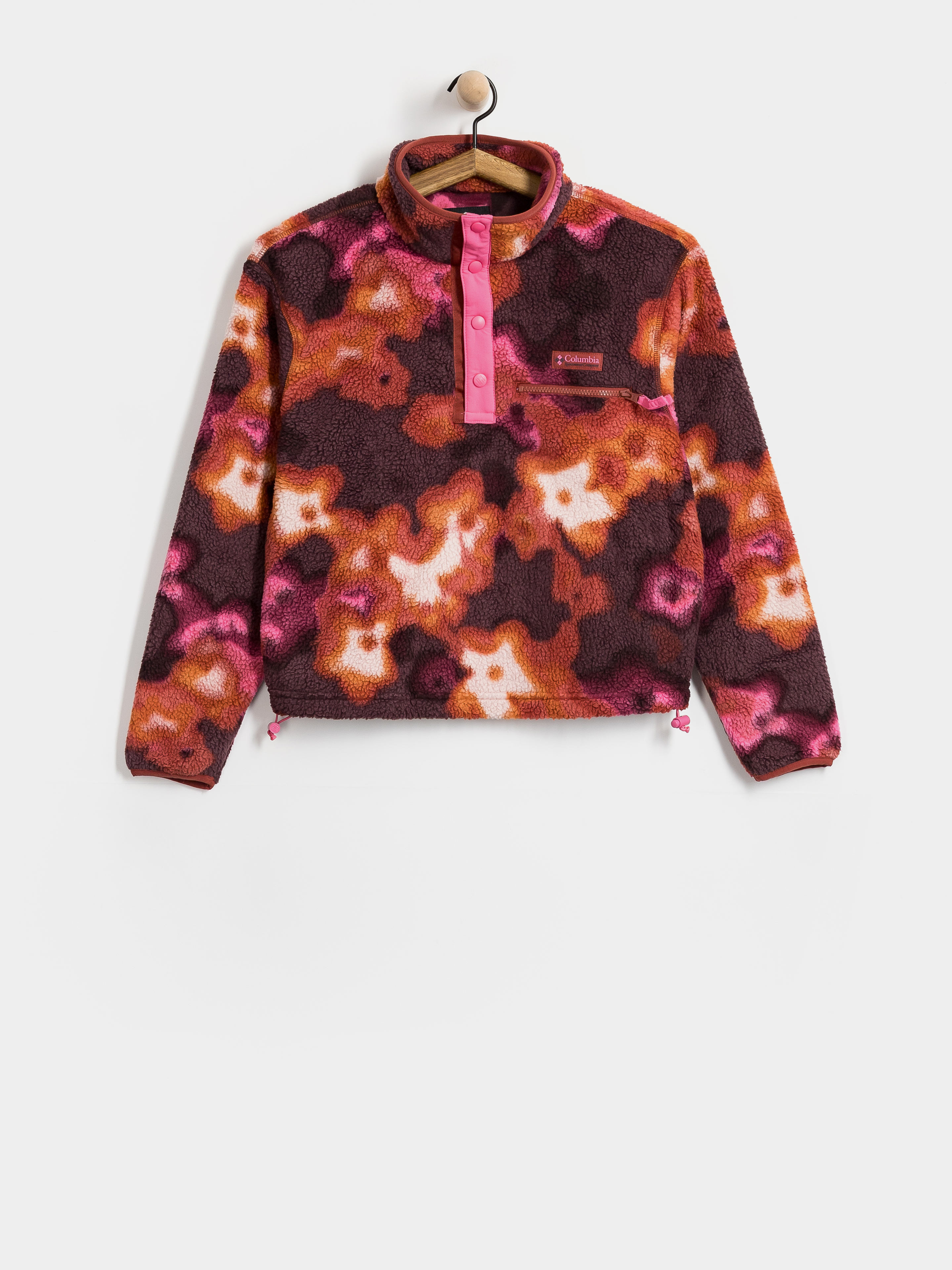 Columbia Helvetia II Printed Cropped Half Snap Wmn Fleece Jacke