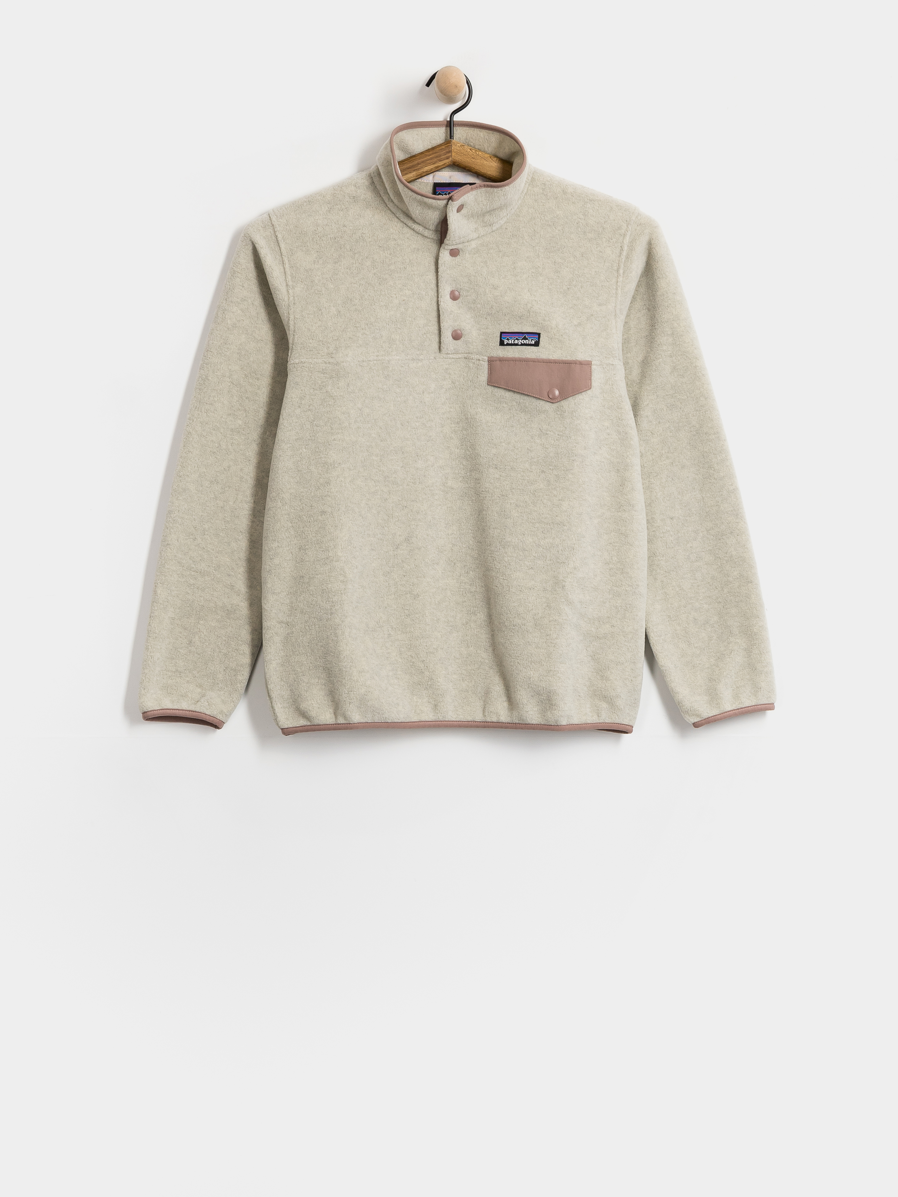Patagonia Lightweight Synch Snap T Wmn Fleece Jacke (oatmeal heather w/moonrise taupe)