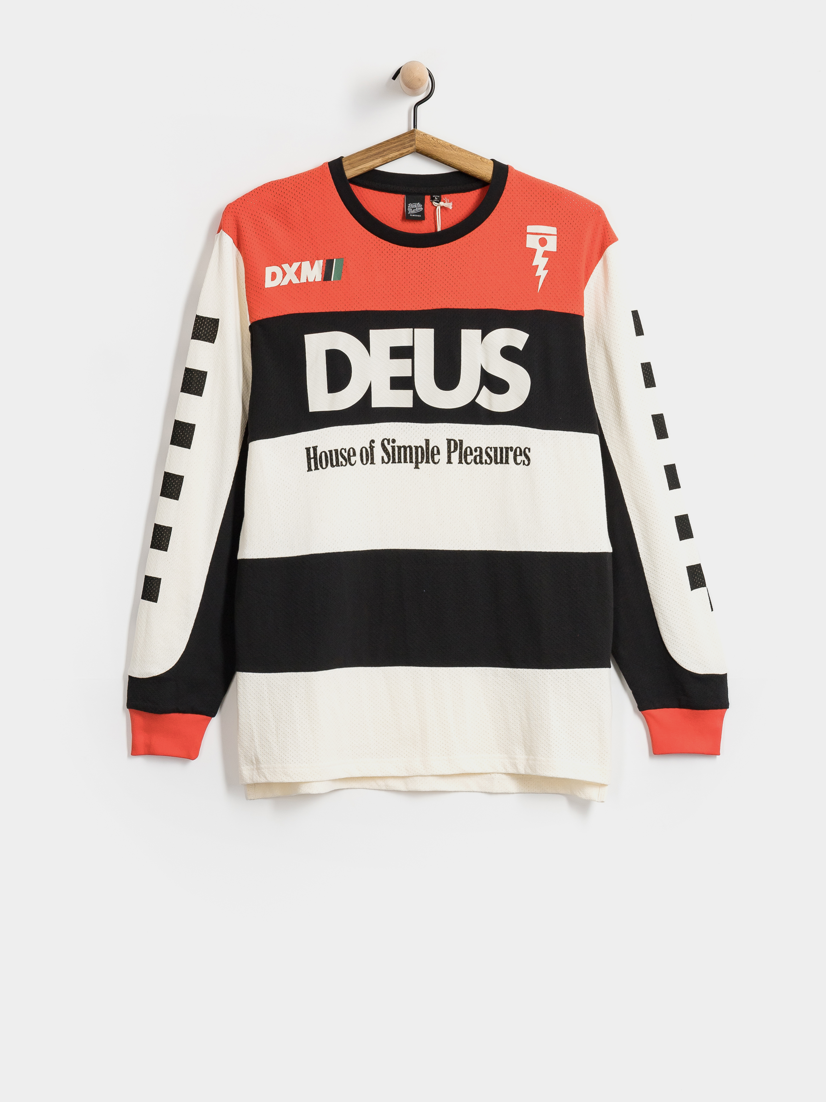 Deus Ex Machina Vilander Moto Jersey Longsleeve (valiant red combo)