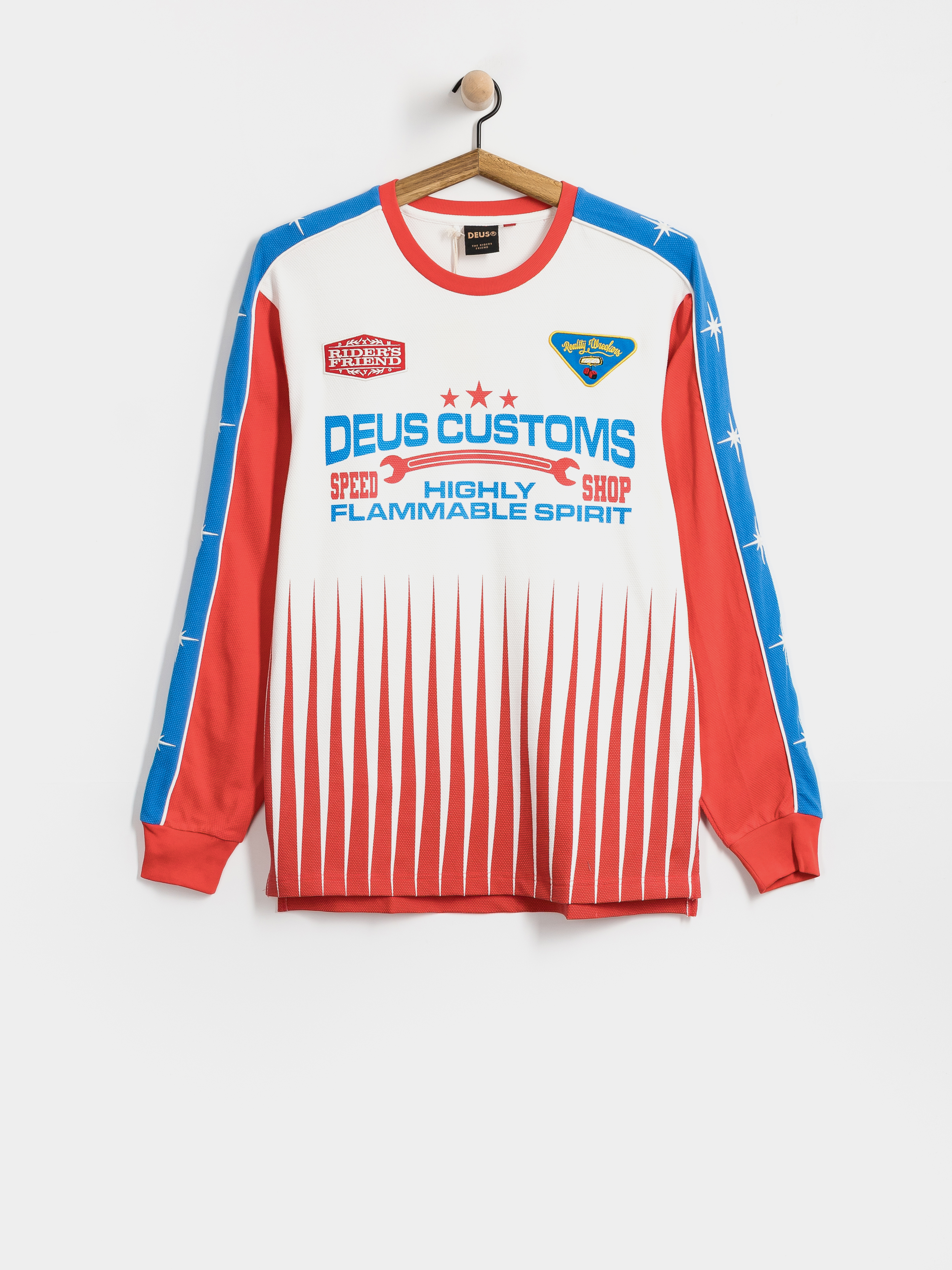 Deus Ex Machina Trife Life Moto Jersey Longsleeve (tofu white)