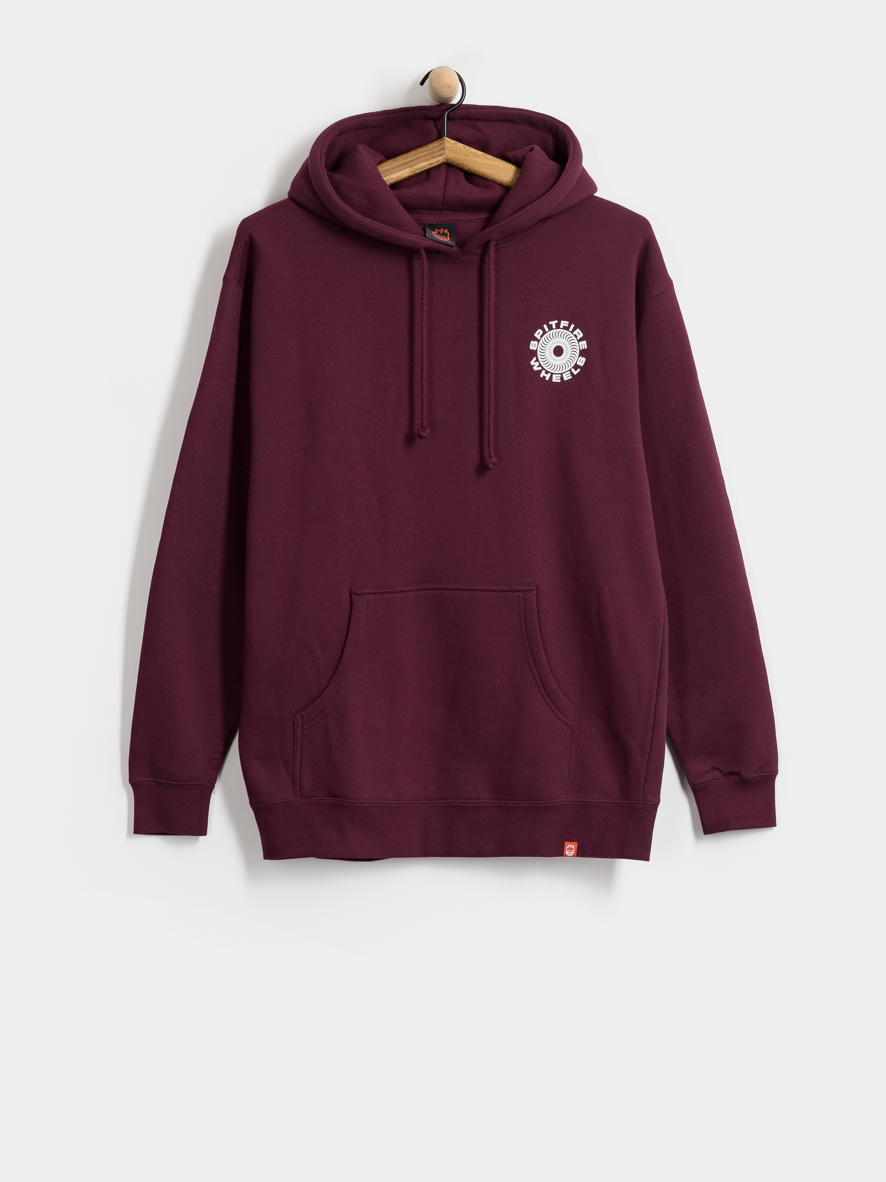 Spitfire Classic 87 Swirl Fill HD Hoodie (maroon w/white&black prints)