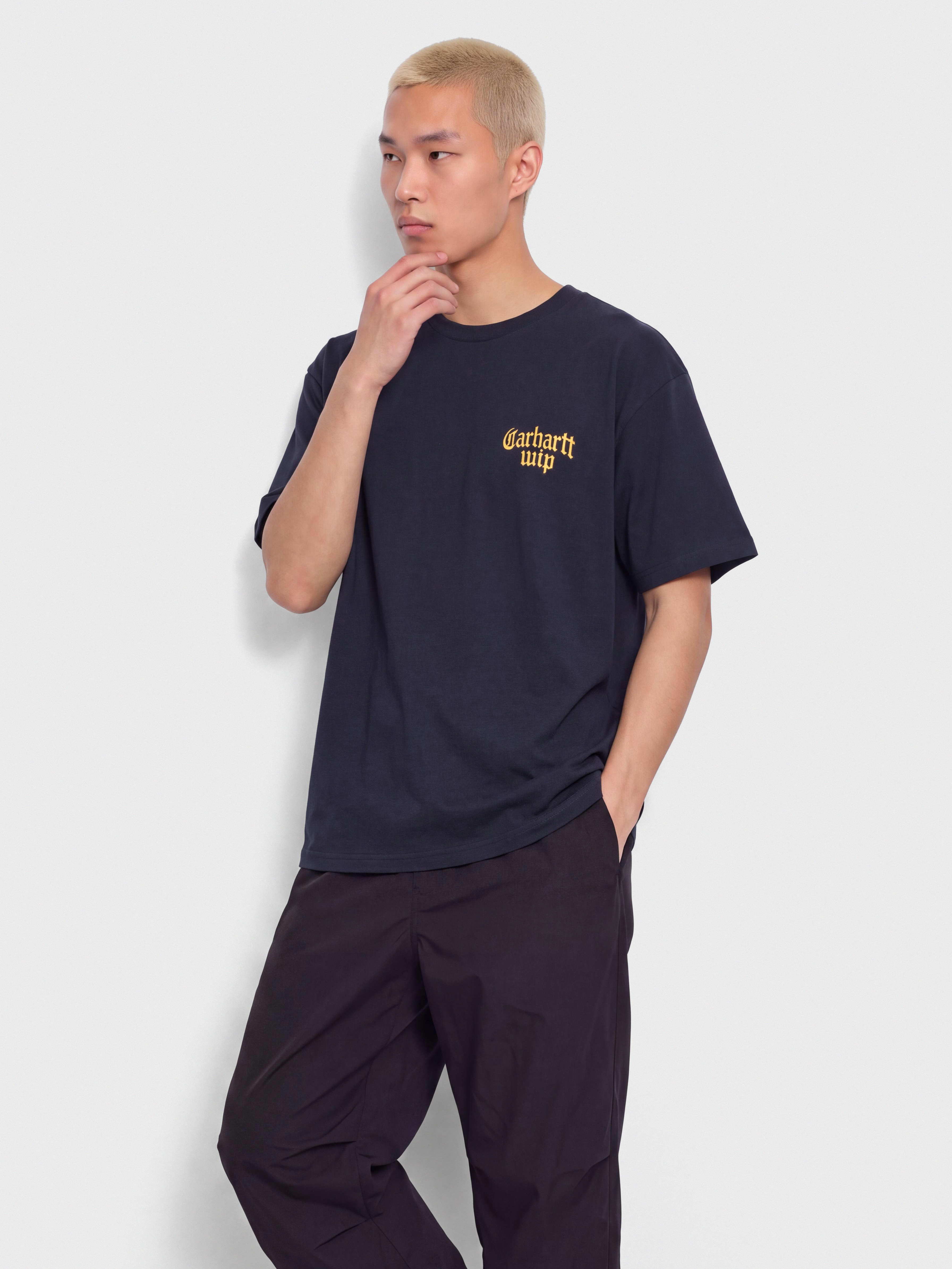 Carhartt WIP Blackletter T-Shirt (dark navy)