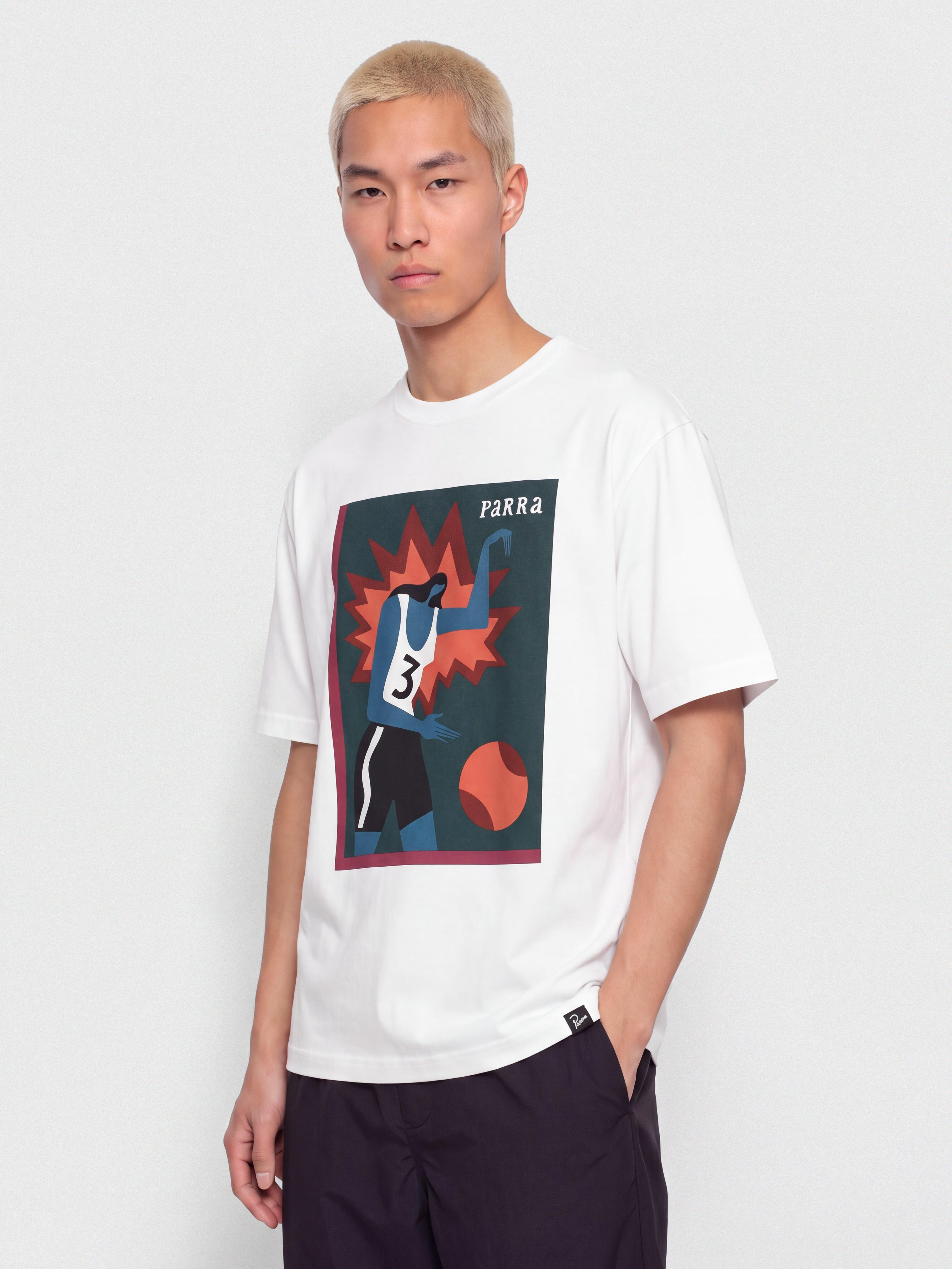 by Parra T-Shirt Baseketball (white)