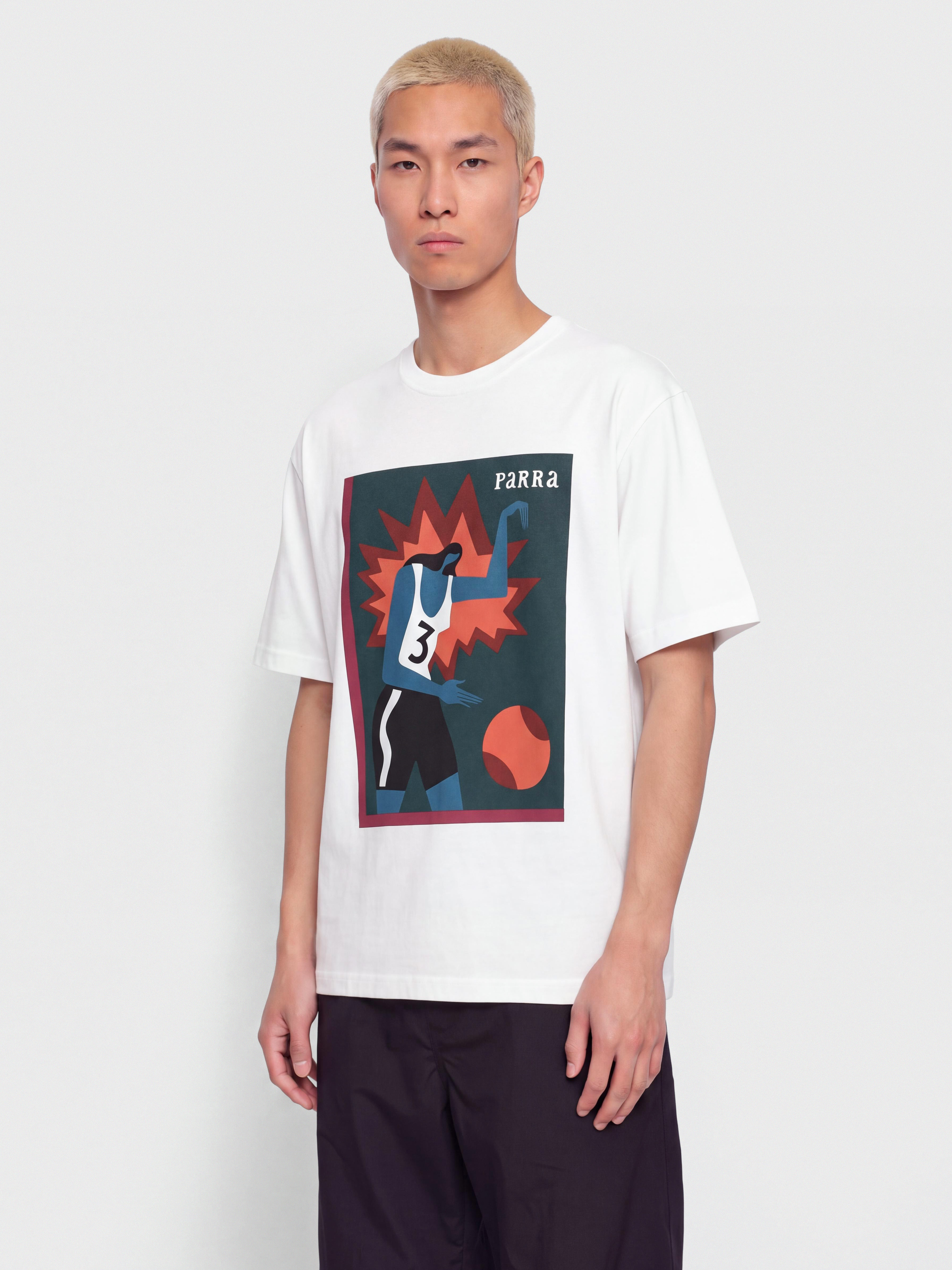 by Parra T-Shirt Baseketball (white)