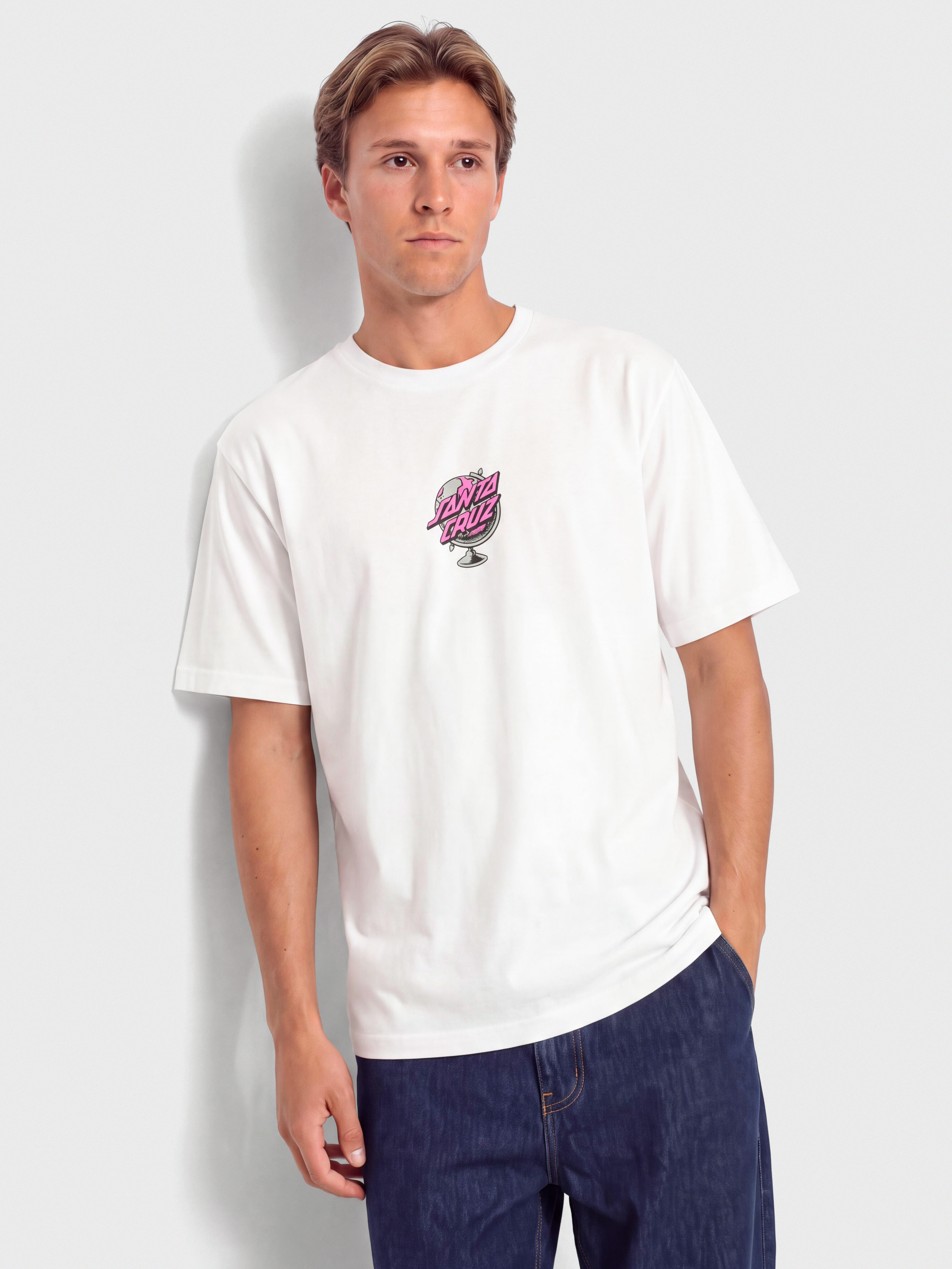 Santa Cruz Knibbs Cryptic World Centre T-Shirt (white)