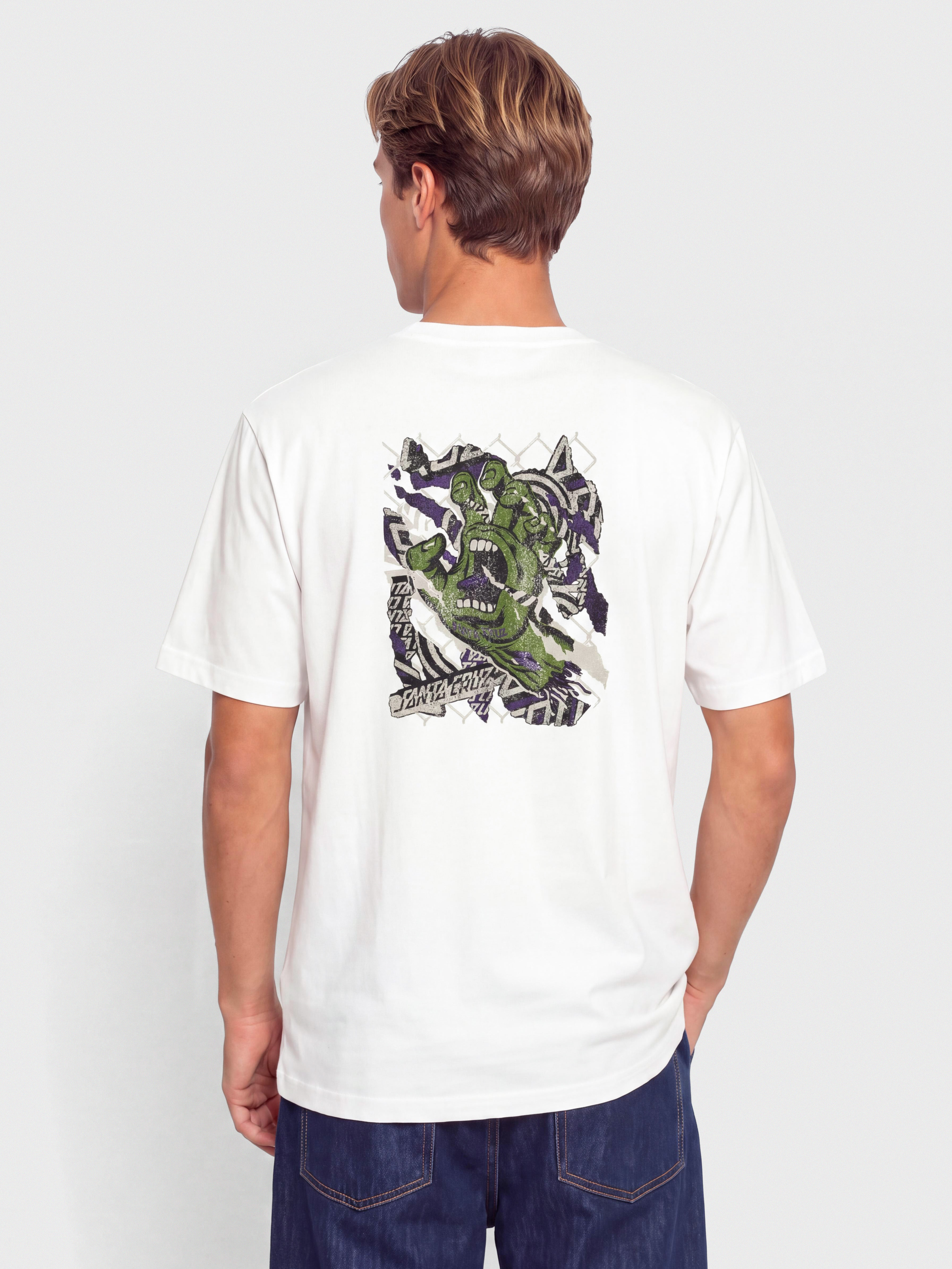Santa Cruz Damaged Hand T-Shirt (white)