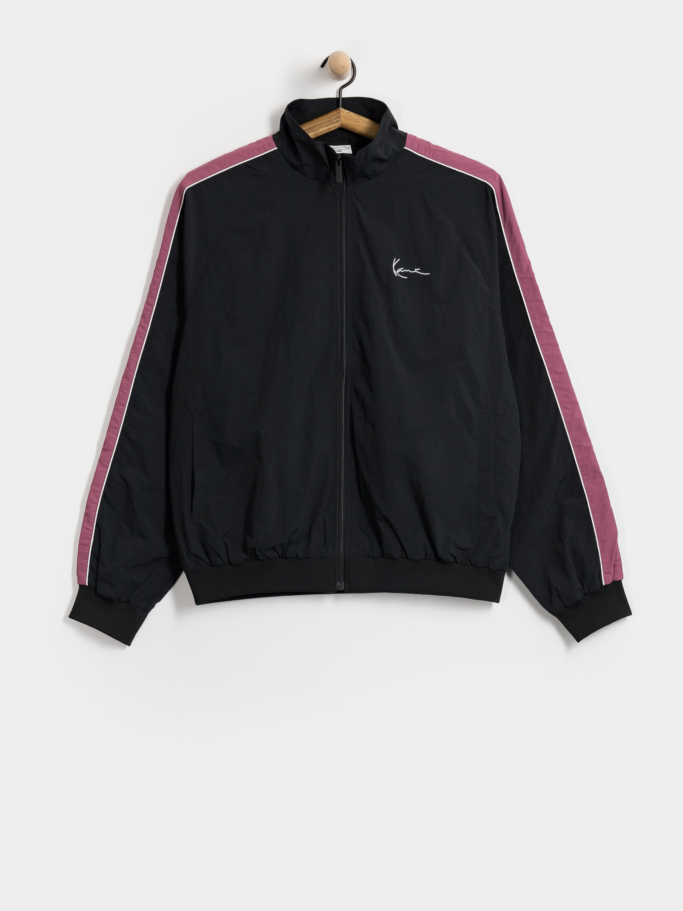 Karl Kani Jacket Signature Sidestripe Track (black/berry)