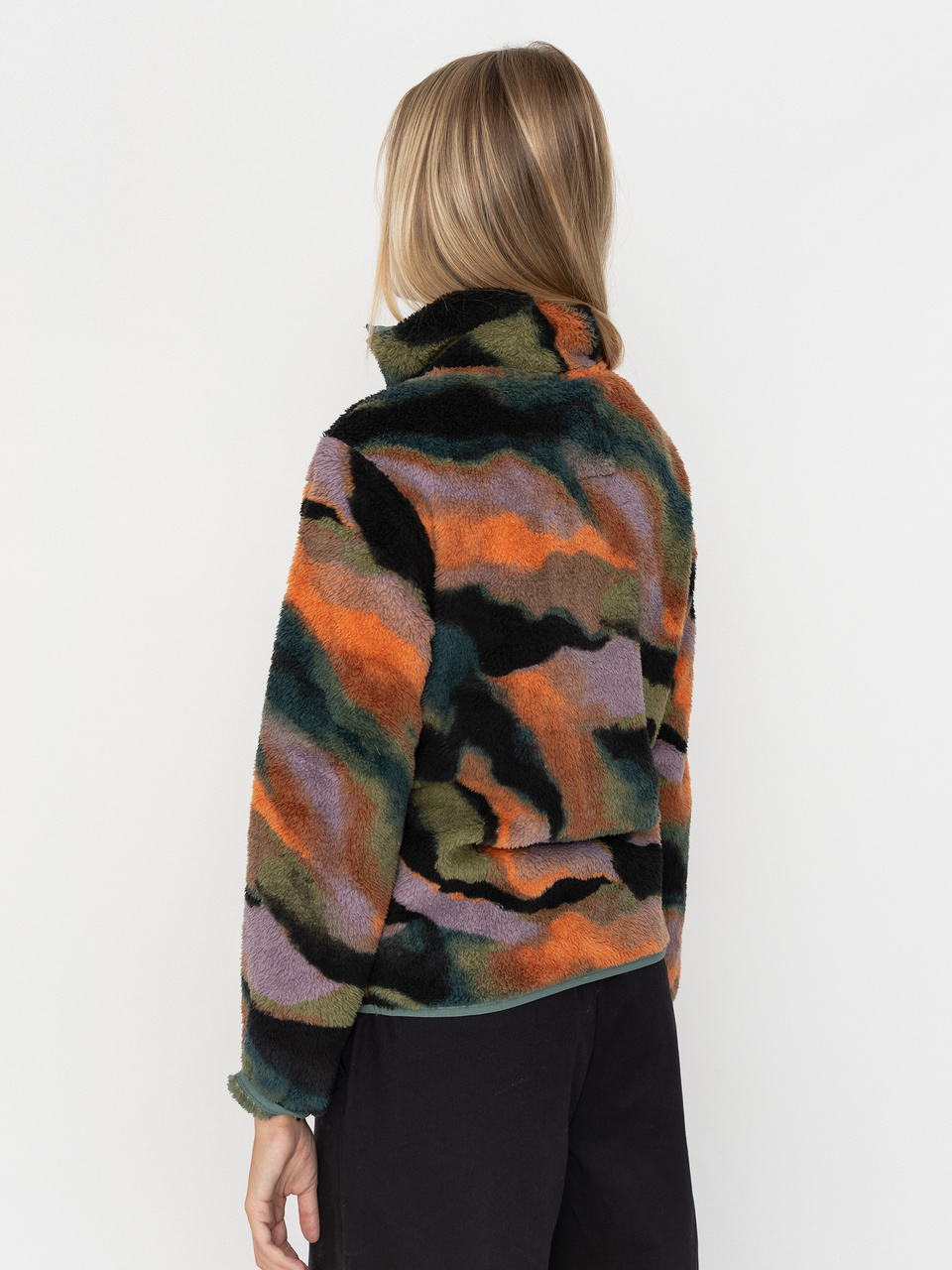 Damen Billabong Fleece Jacke Switchback Pullover (black multi)