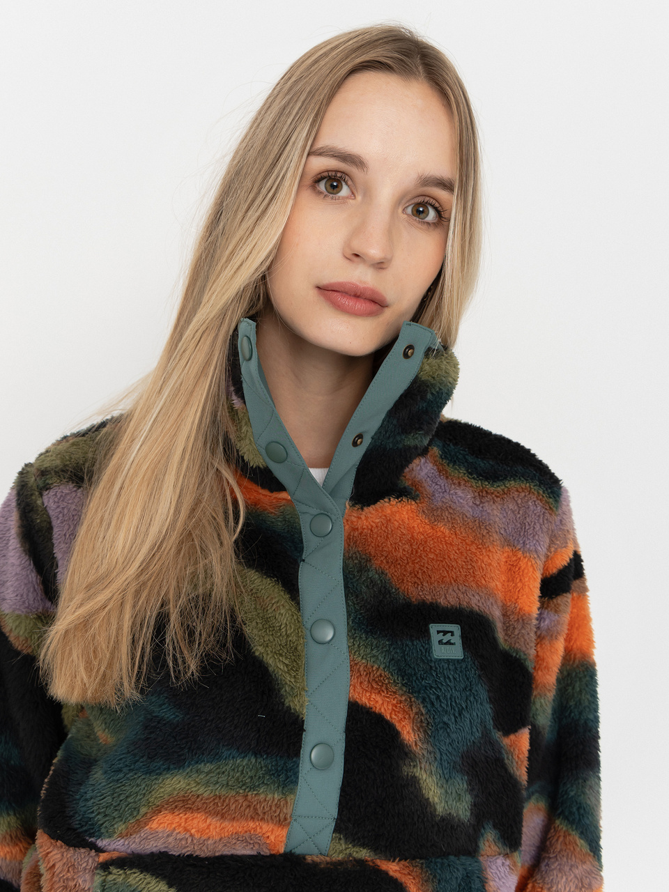Damen Billabong Fleece Jacke Switchback Pullover (black multi)